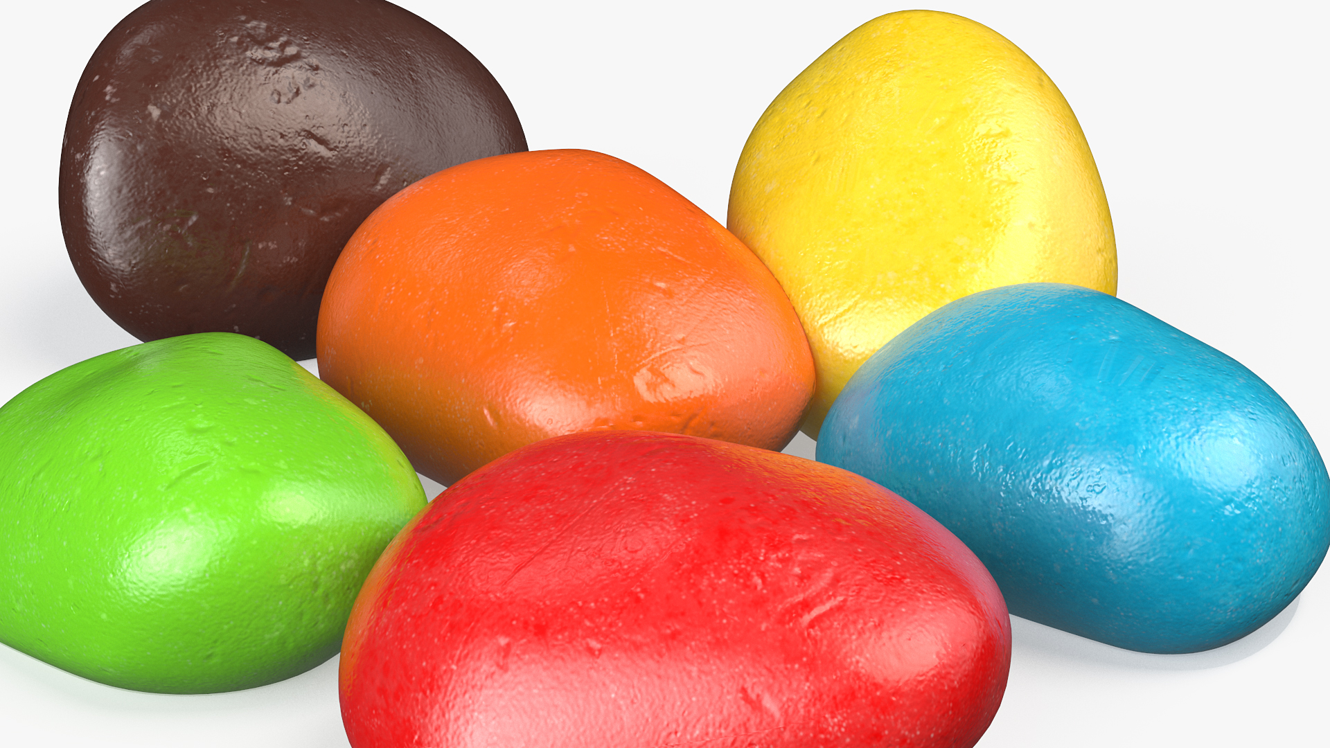 Multicolored Chocolate Nut Candies 3D model