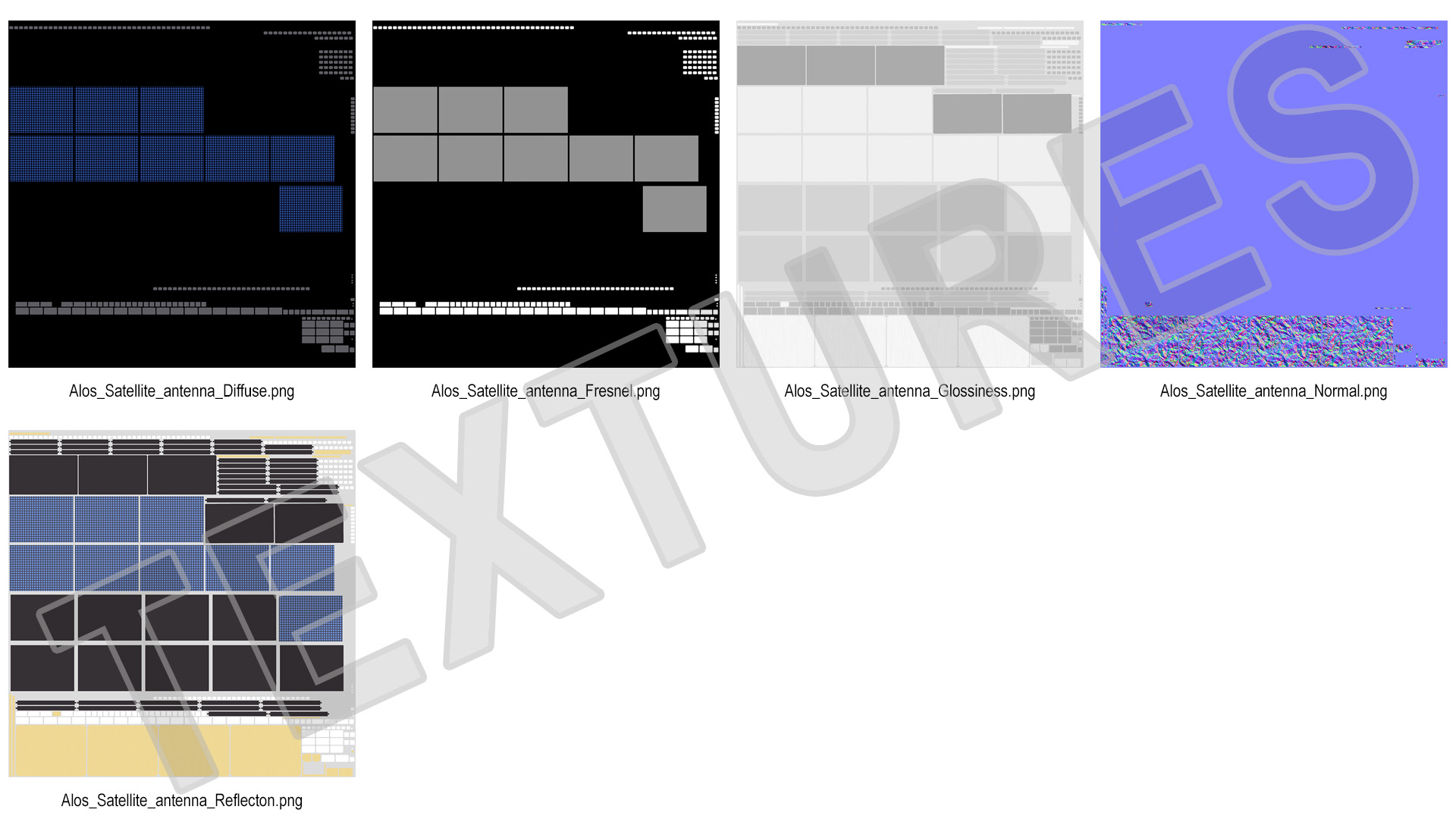 Satellite Solar Panel Array 3D