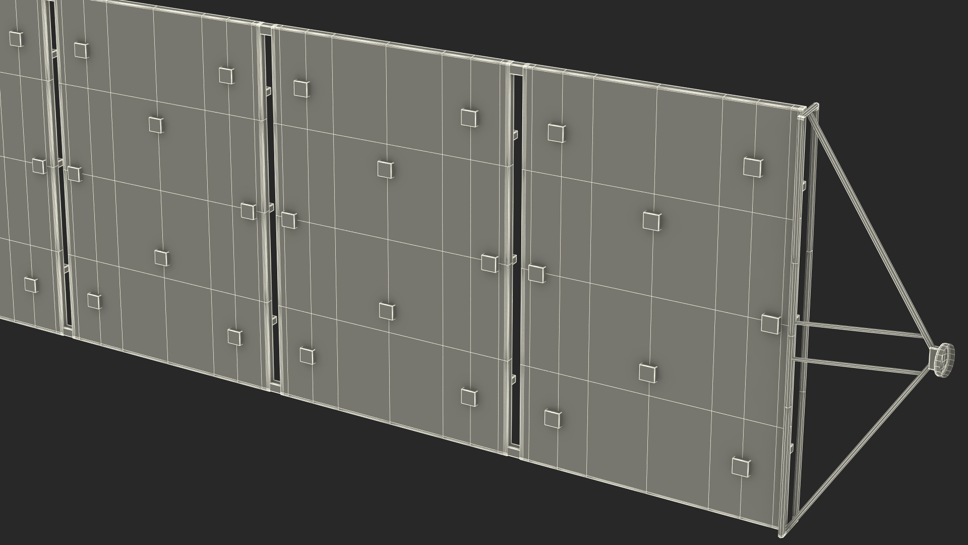 Satellite Solar Panel Array 3D