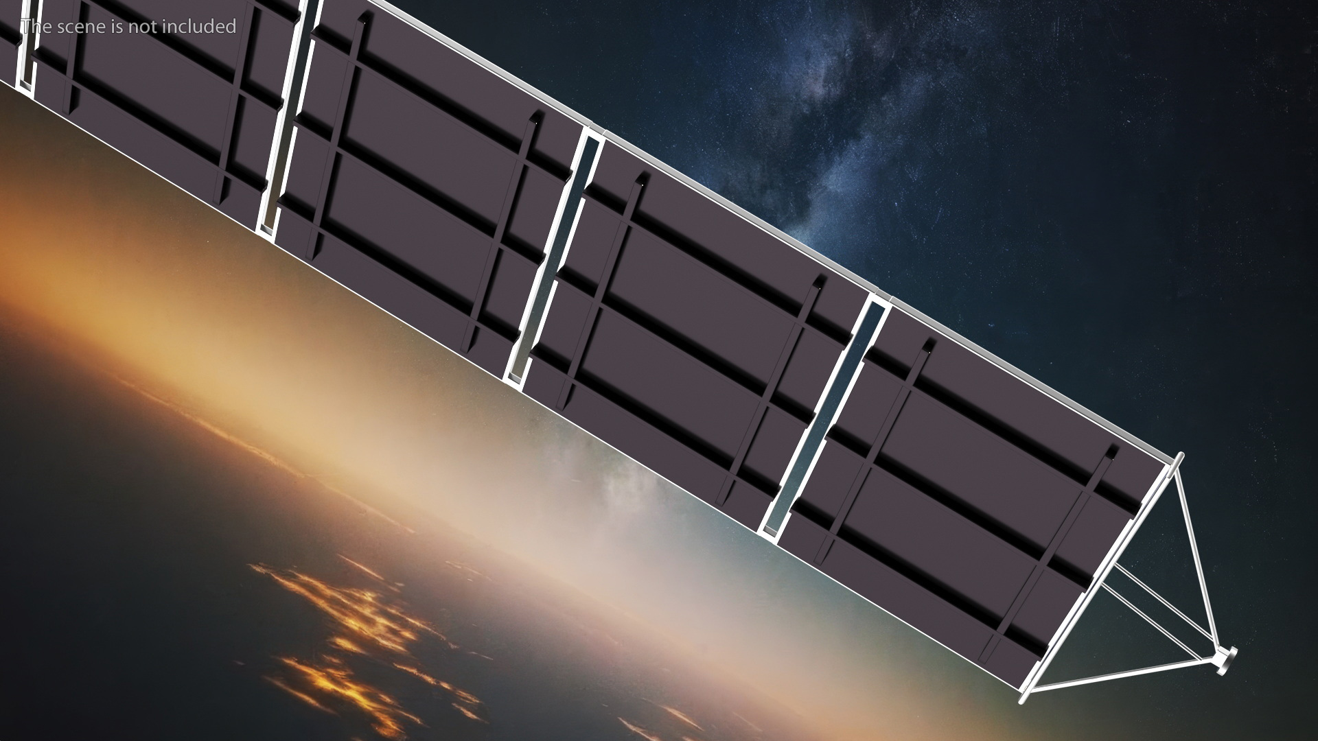 Satellite Solar Panel Array 3D