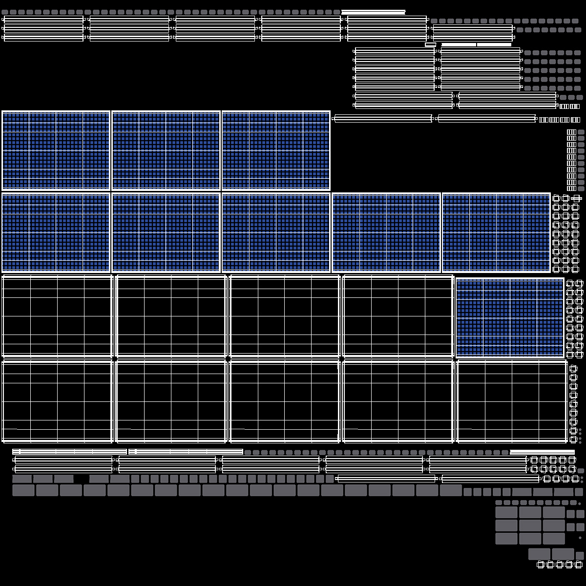 Satellite Solar Panel Array 3D