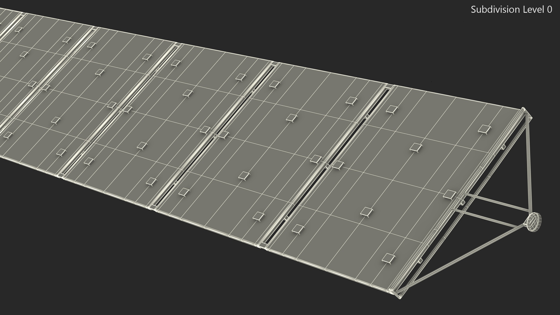 Satellite Solar Panel Array 3D