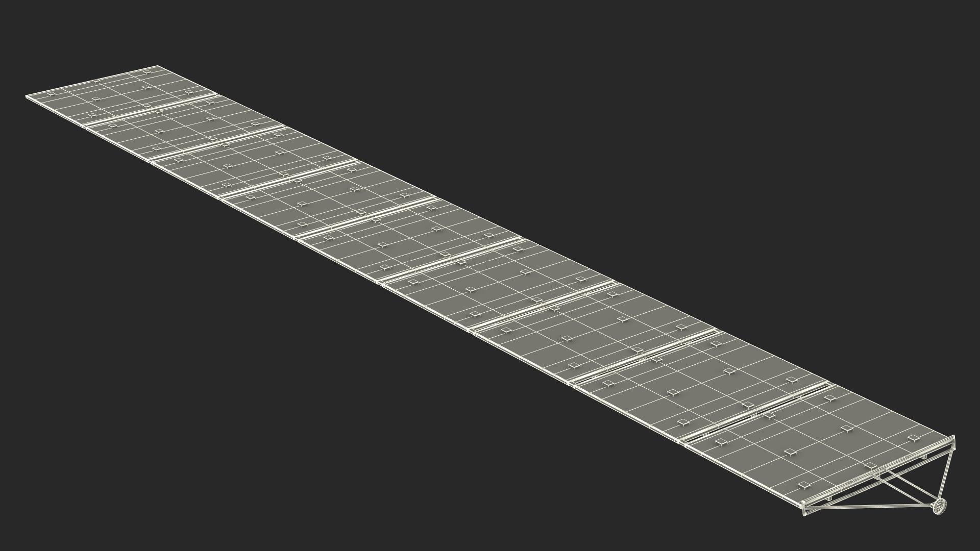Satellite Solar Panel Array 3D