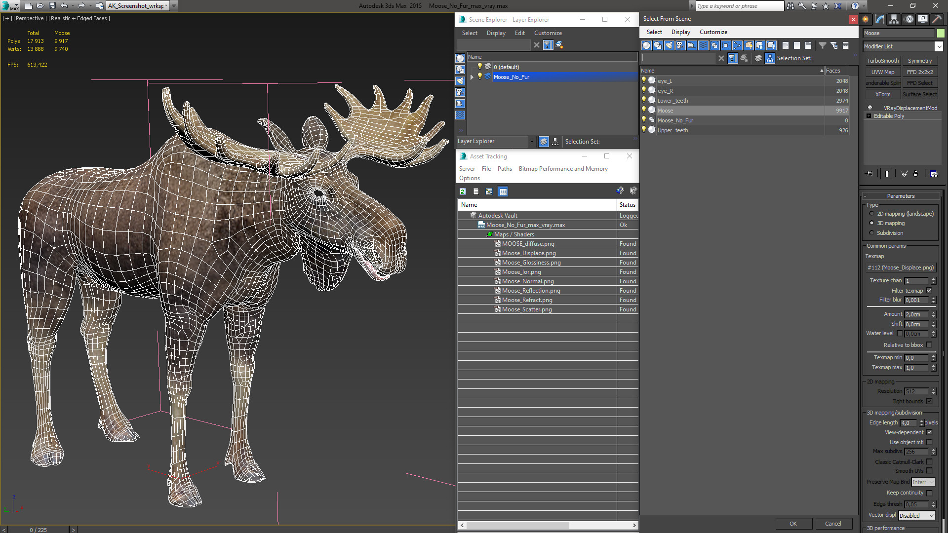 Moose No Fur 3D