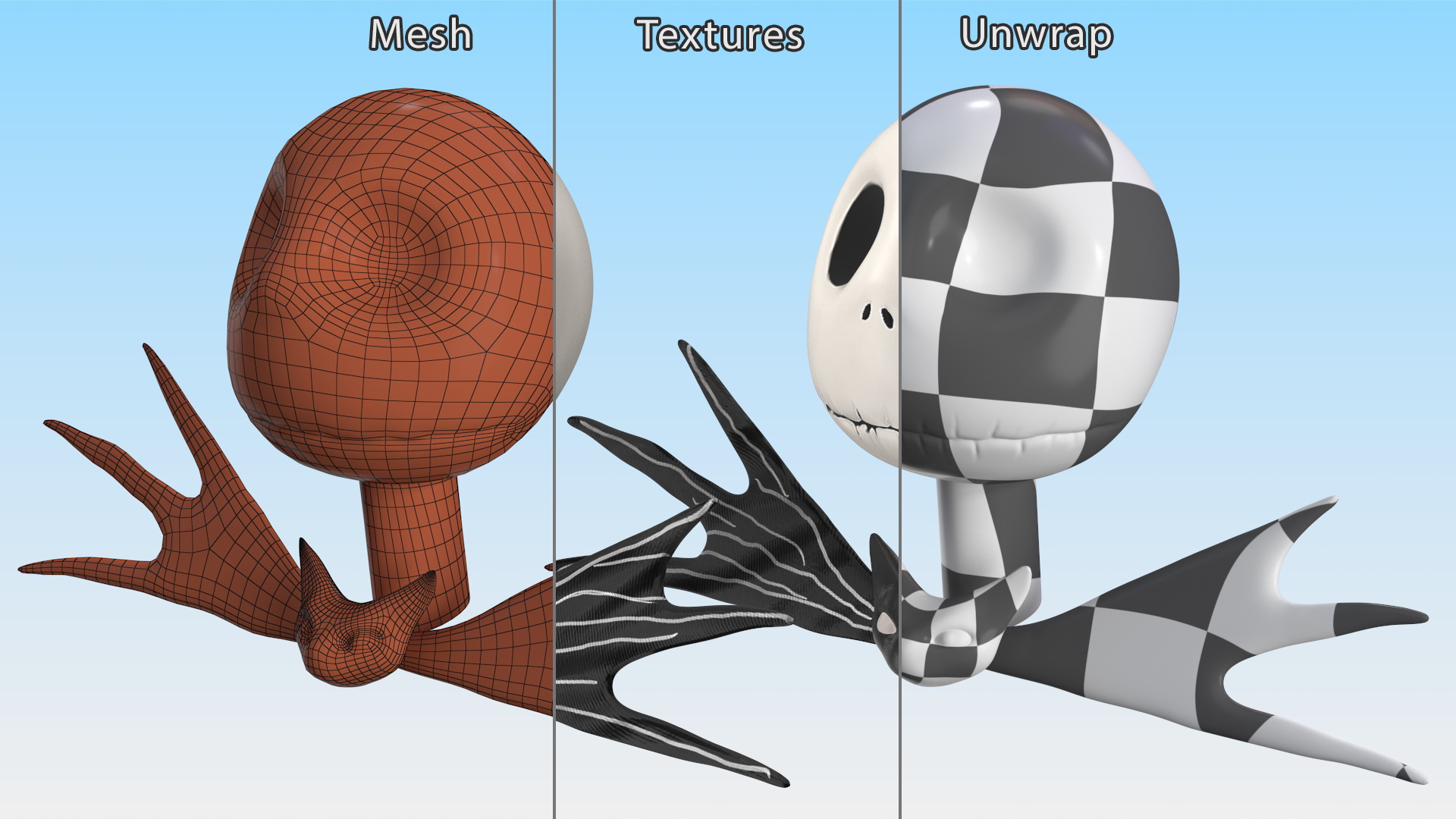 3D Jack Skellington Head