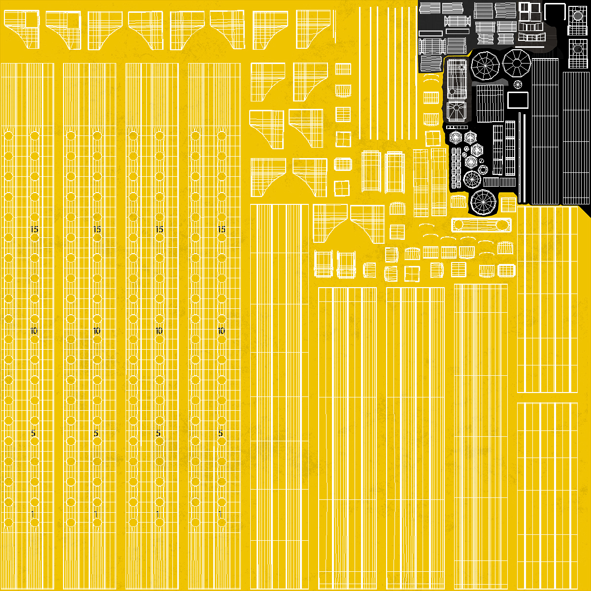 Bodycraft Power Rack Yellow 3D