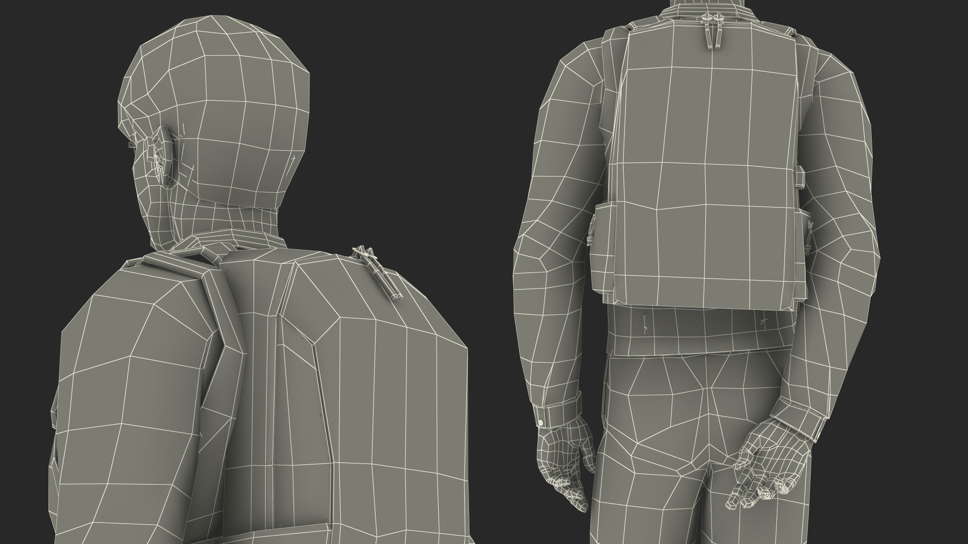 3D model Teenage Boy School Clothes Standing Pose