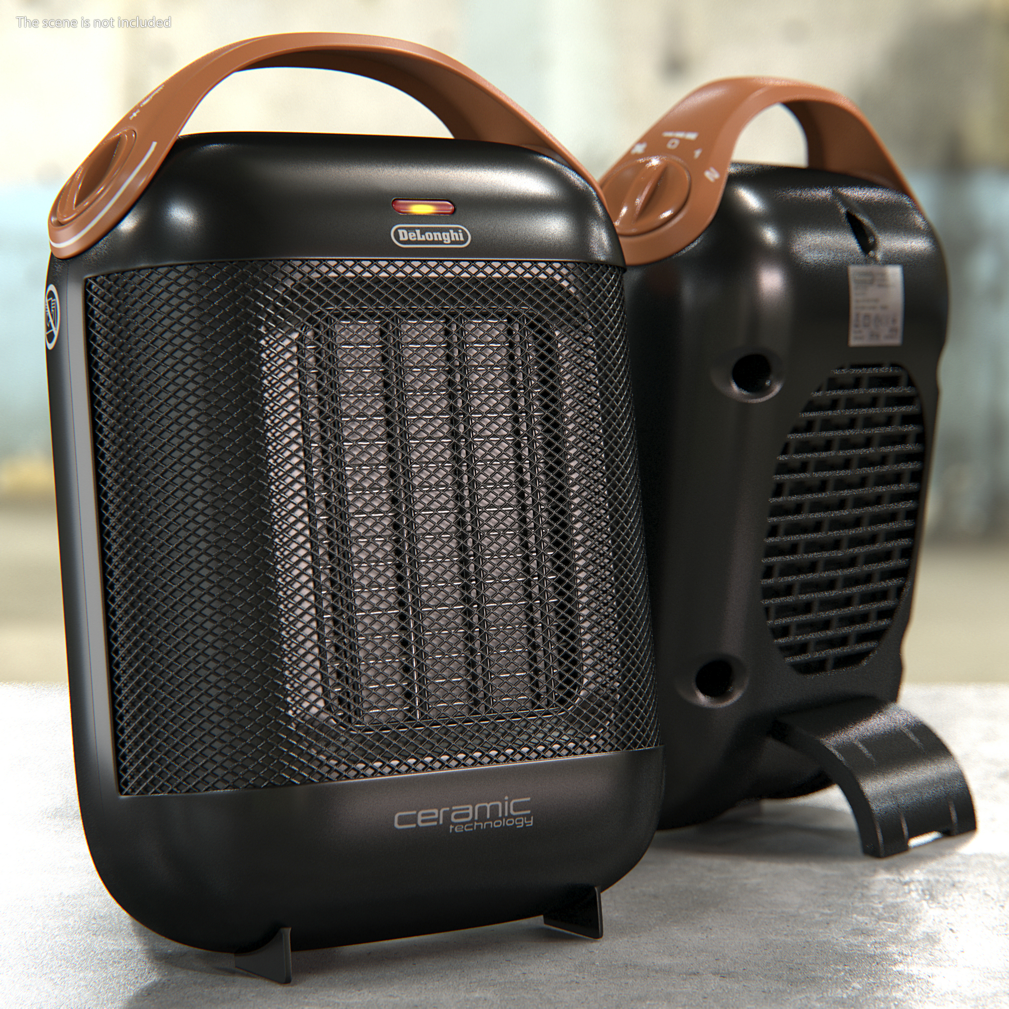 3D model DeLonghi HFX30C18IW Ceramic Heater Black