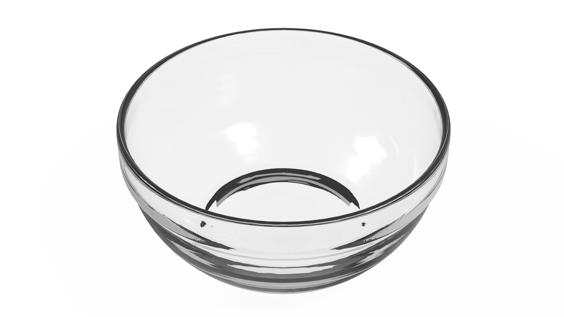 3D model Glass Deep Bowl