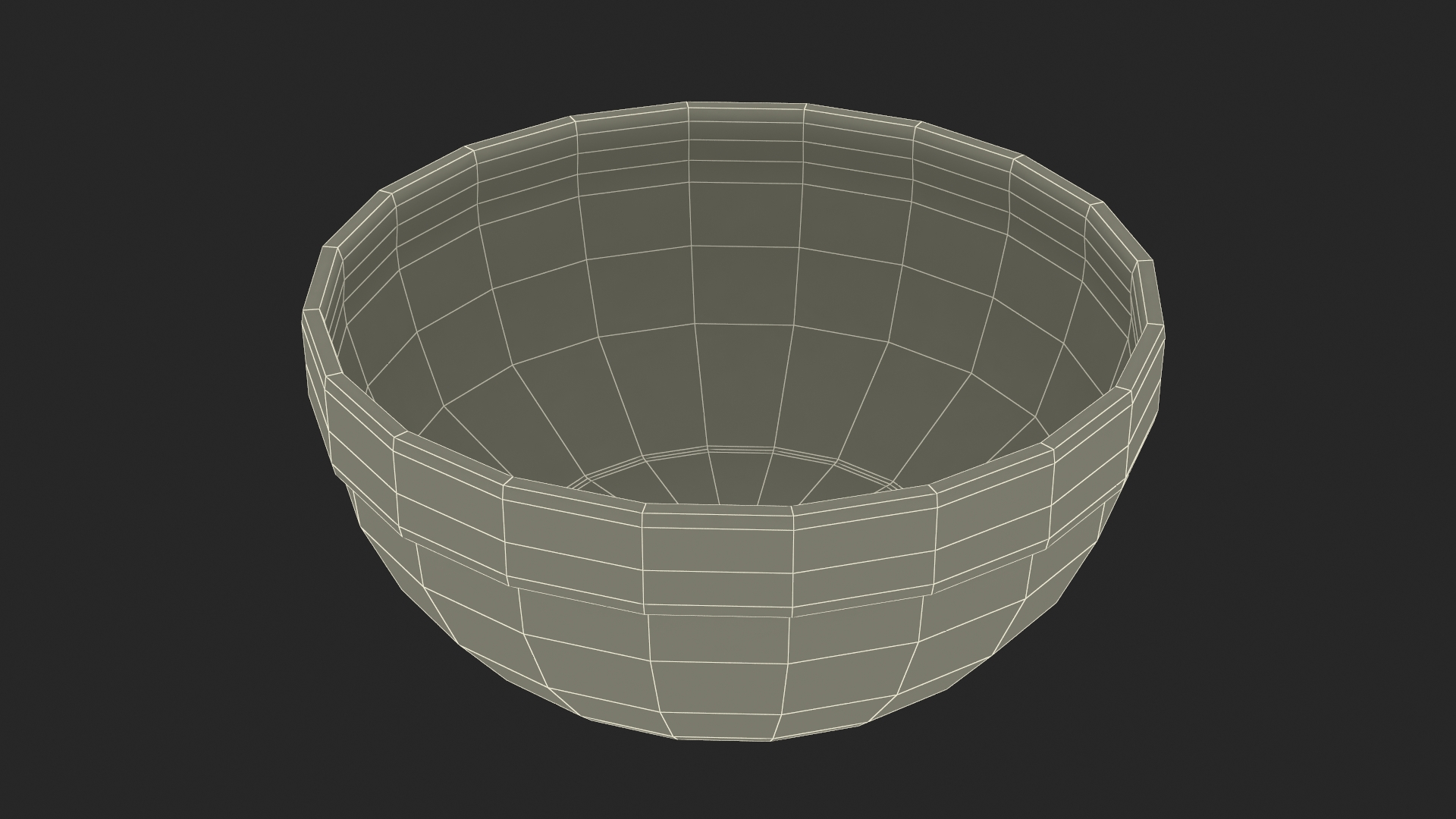 3D model Glass Deep Bowl