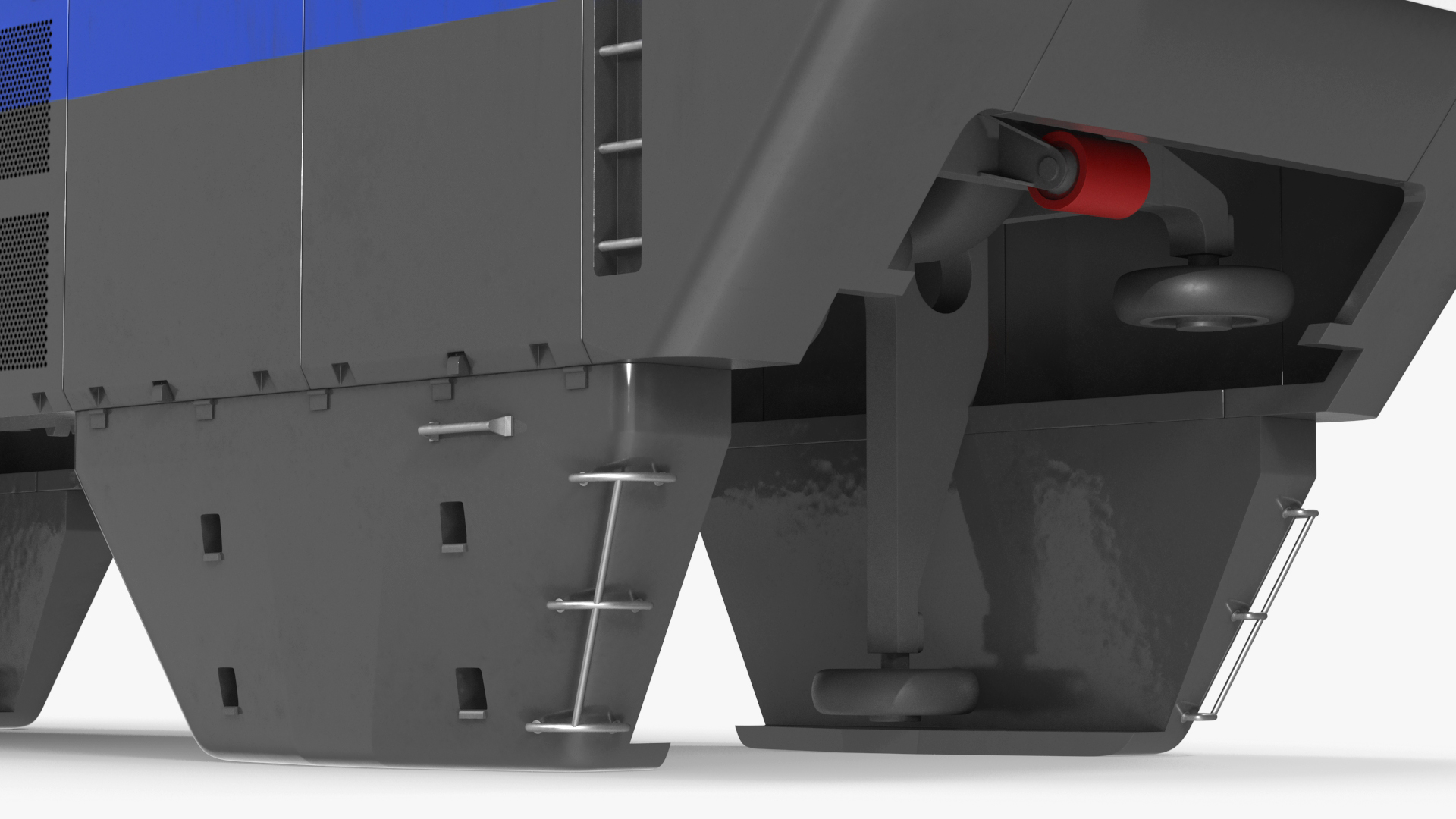 3D Chongqing Monorail Train Head and Passenger Cars model
