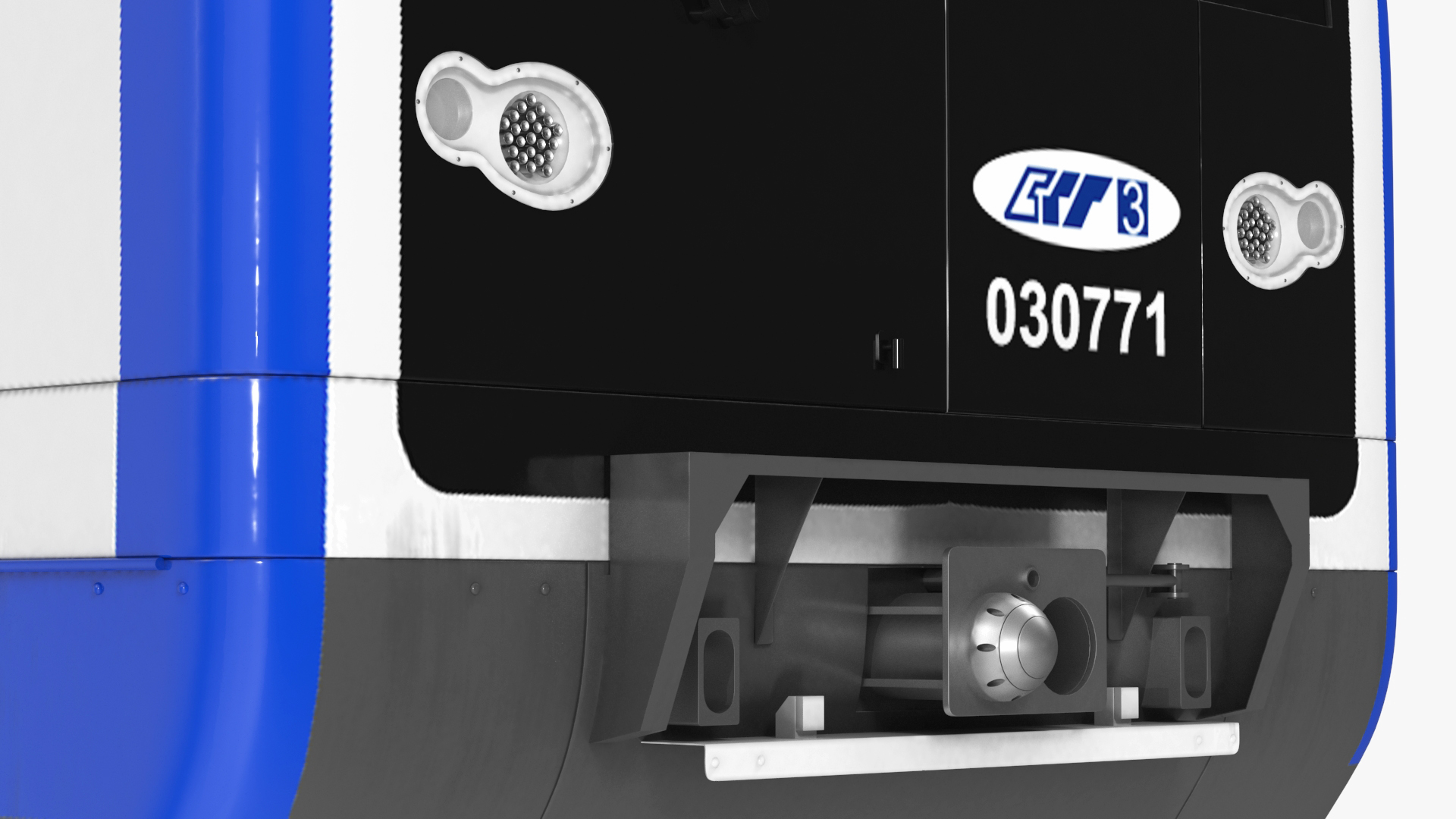 3D Chongqing Monorail Train Head and Passenger Cars model