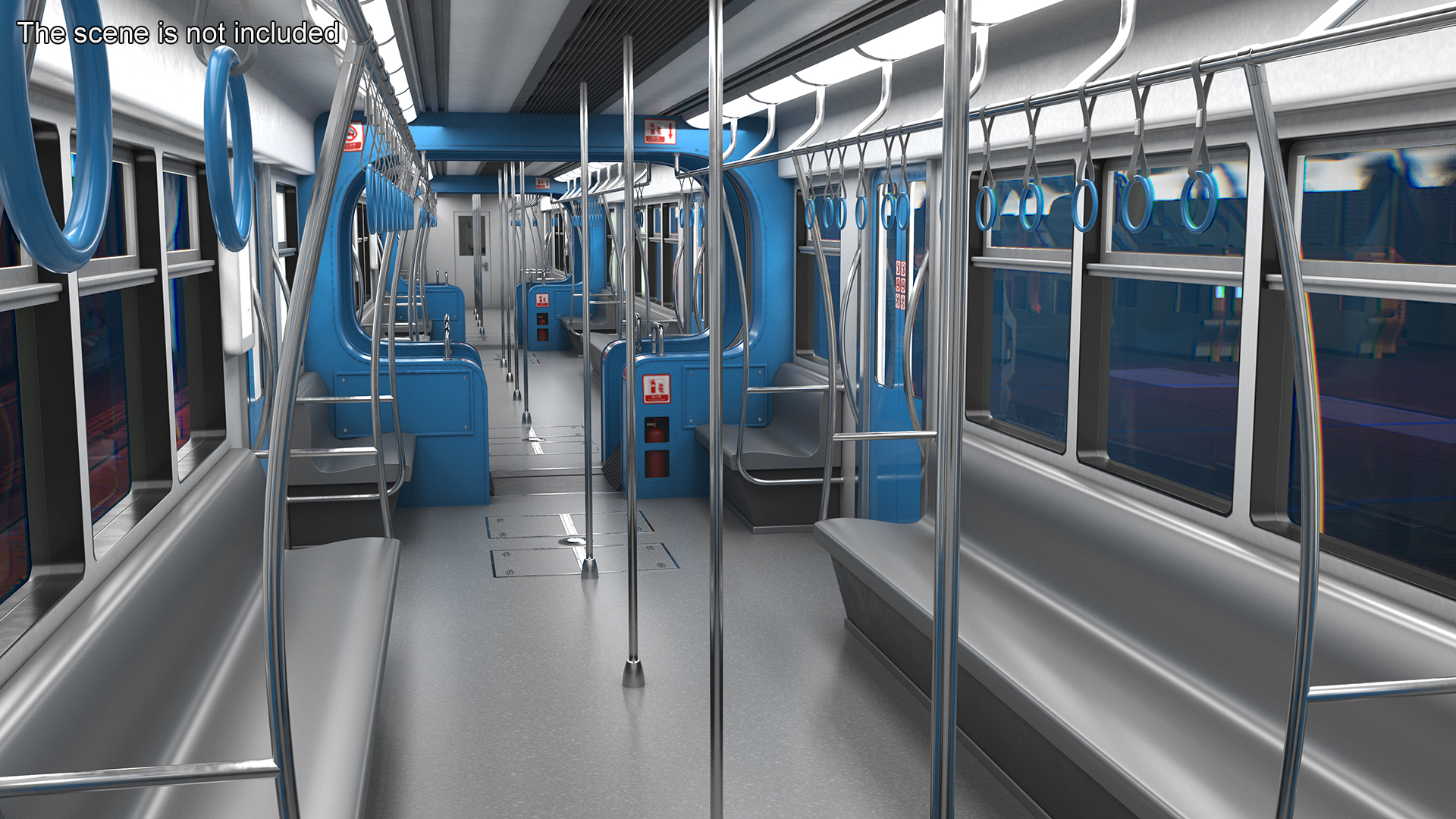 3D Chongqing Monorail Train Head and Passenger Cars model