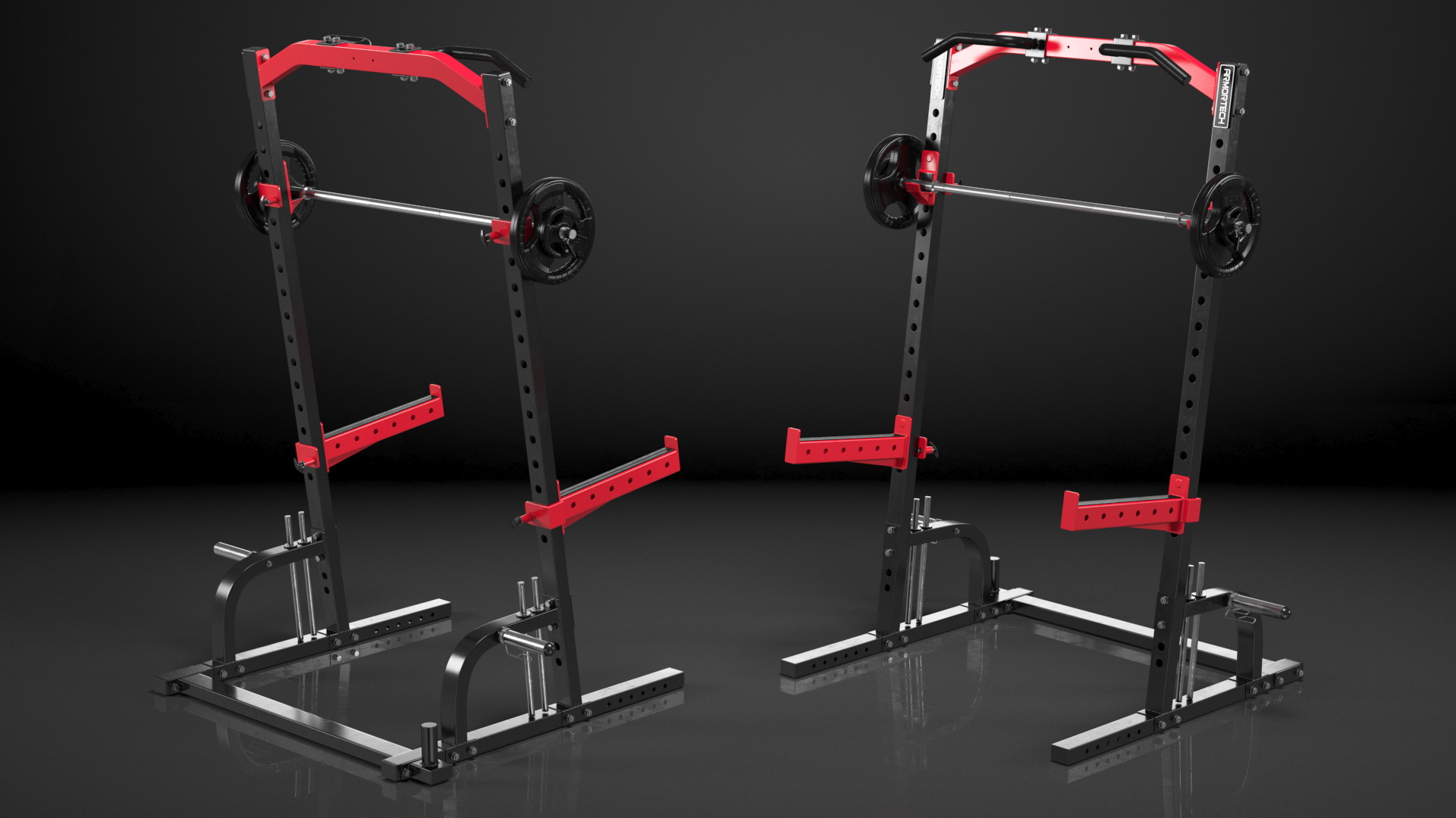 Armortech Half Rack HR33 with SPRI Barbell 3D