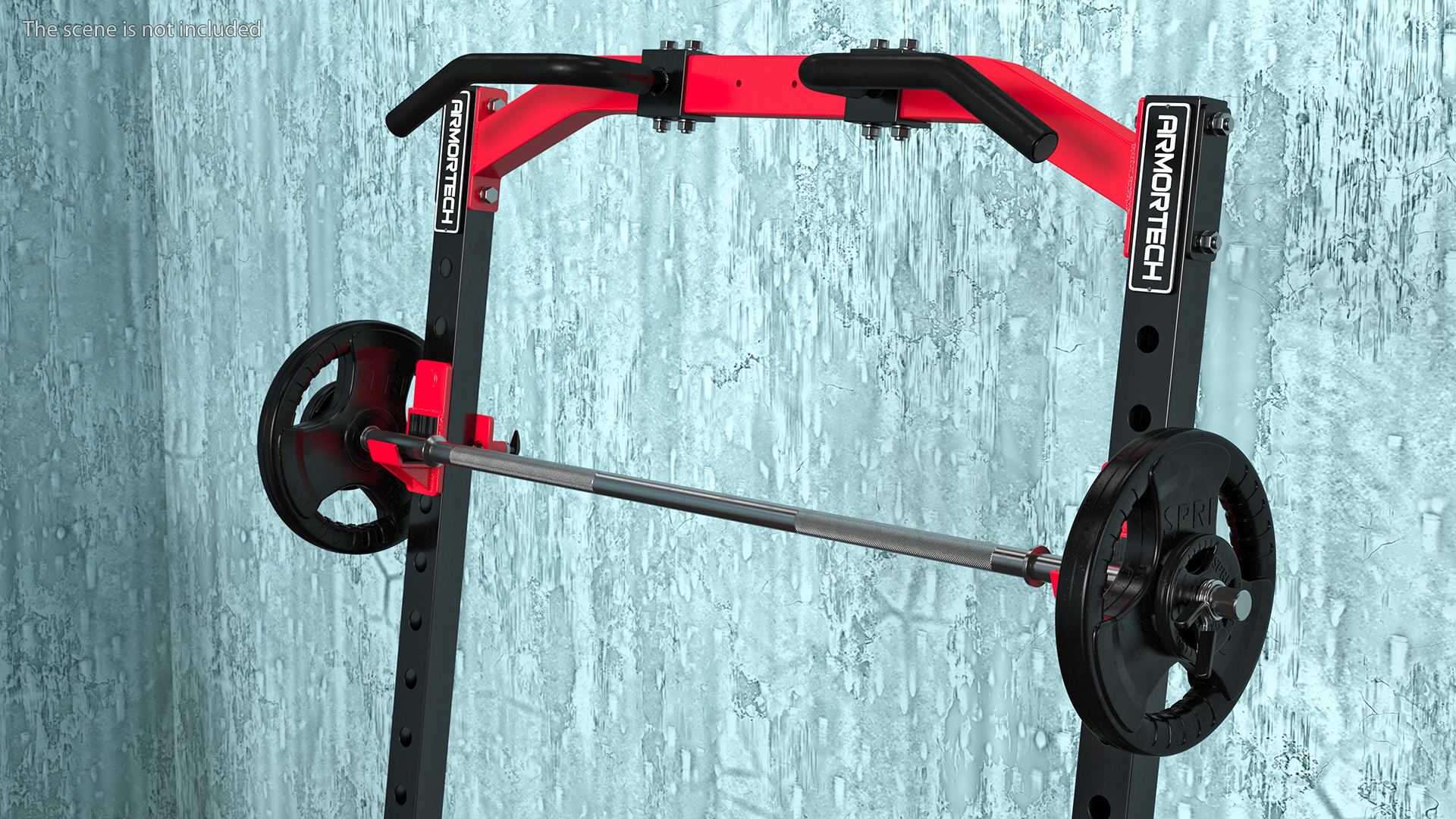 Armortech Half Rack HR33 with SPRI Barbell 3D