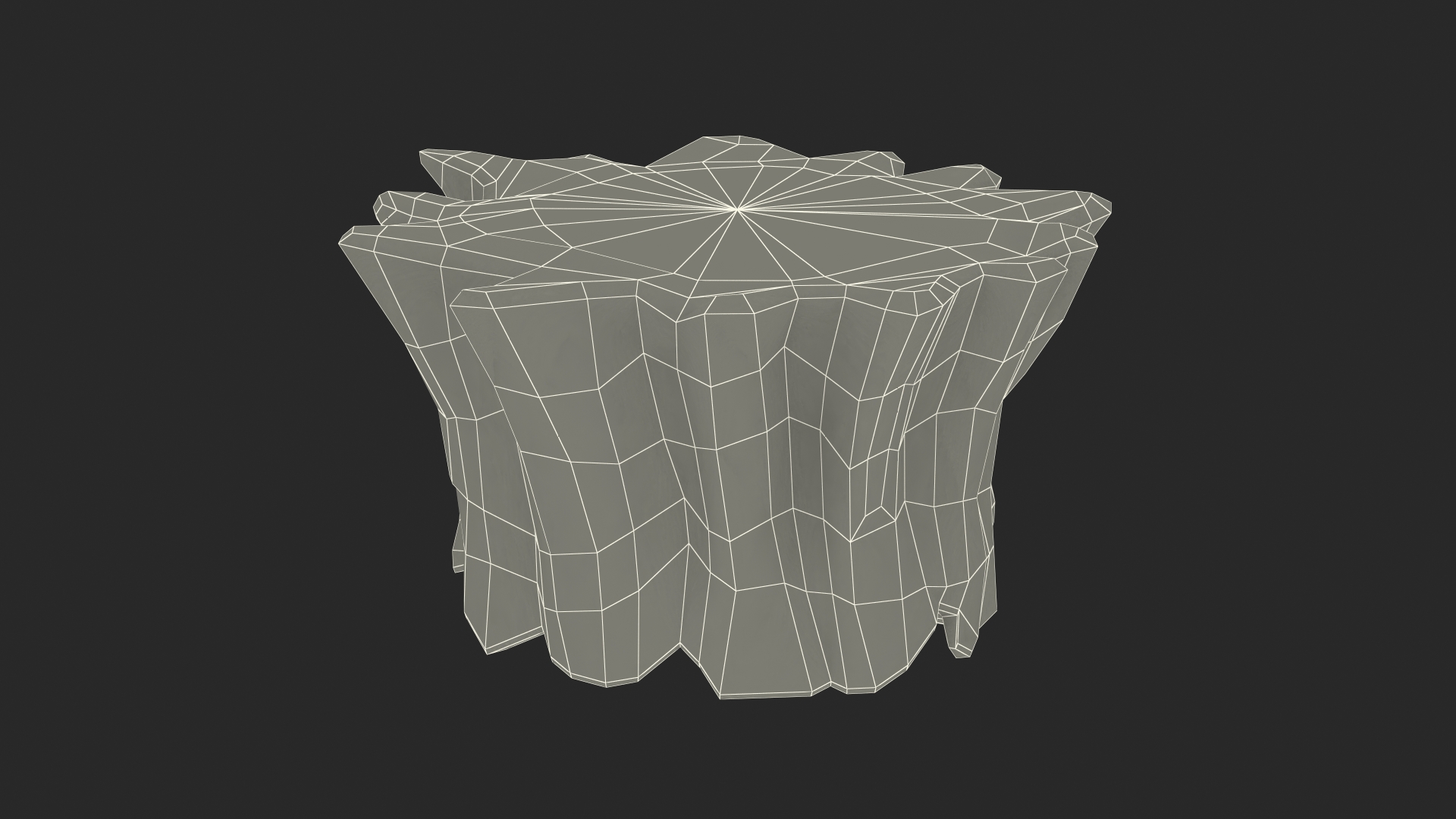 3D model Stump in Hand-Paint Style