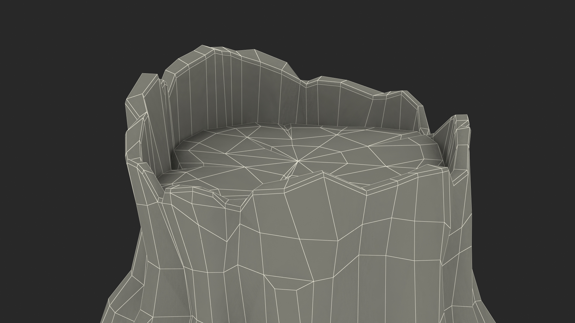 3D model Stump in Hand-Paint Style