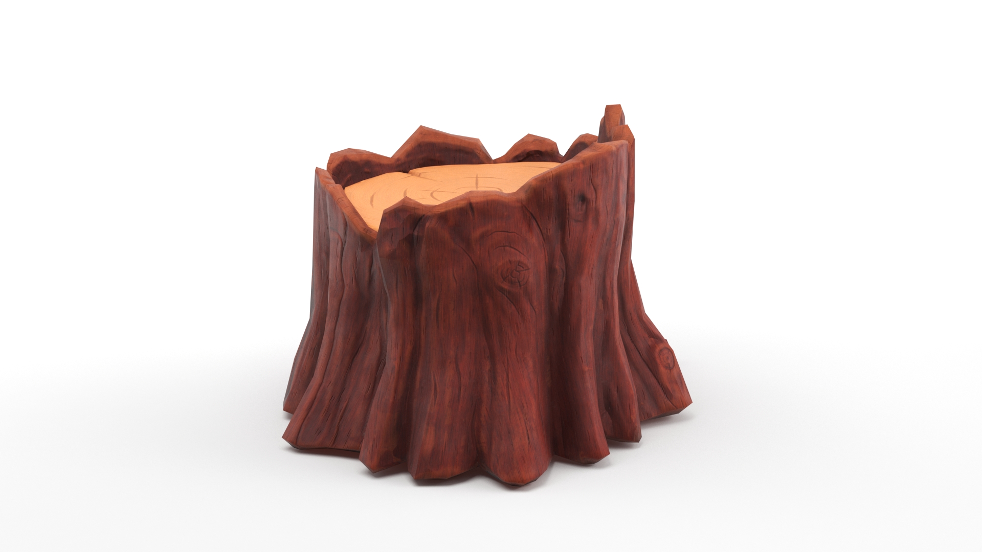3D model Stump in Hand-Paint Style