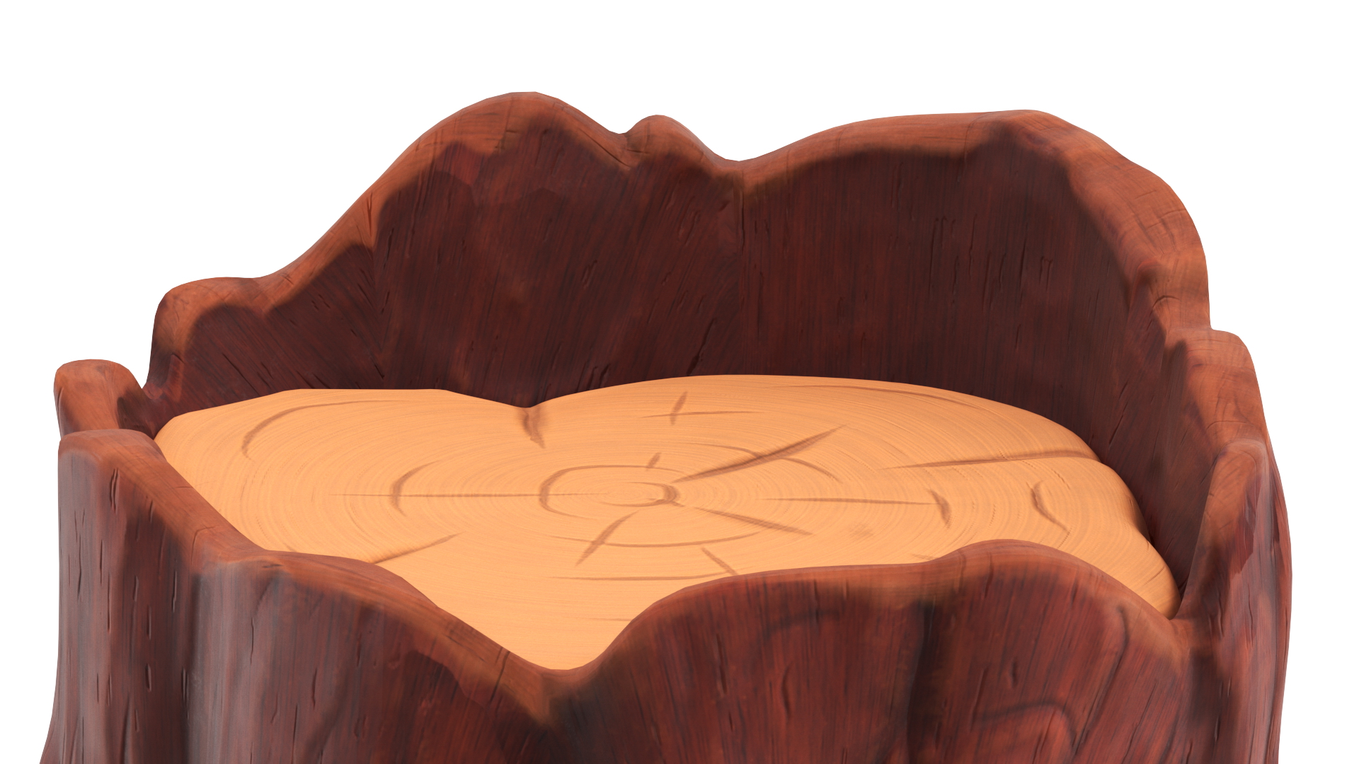 3D model Stump in Hand-Paint Style