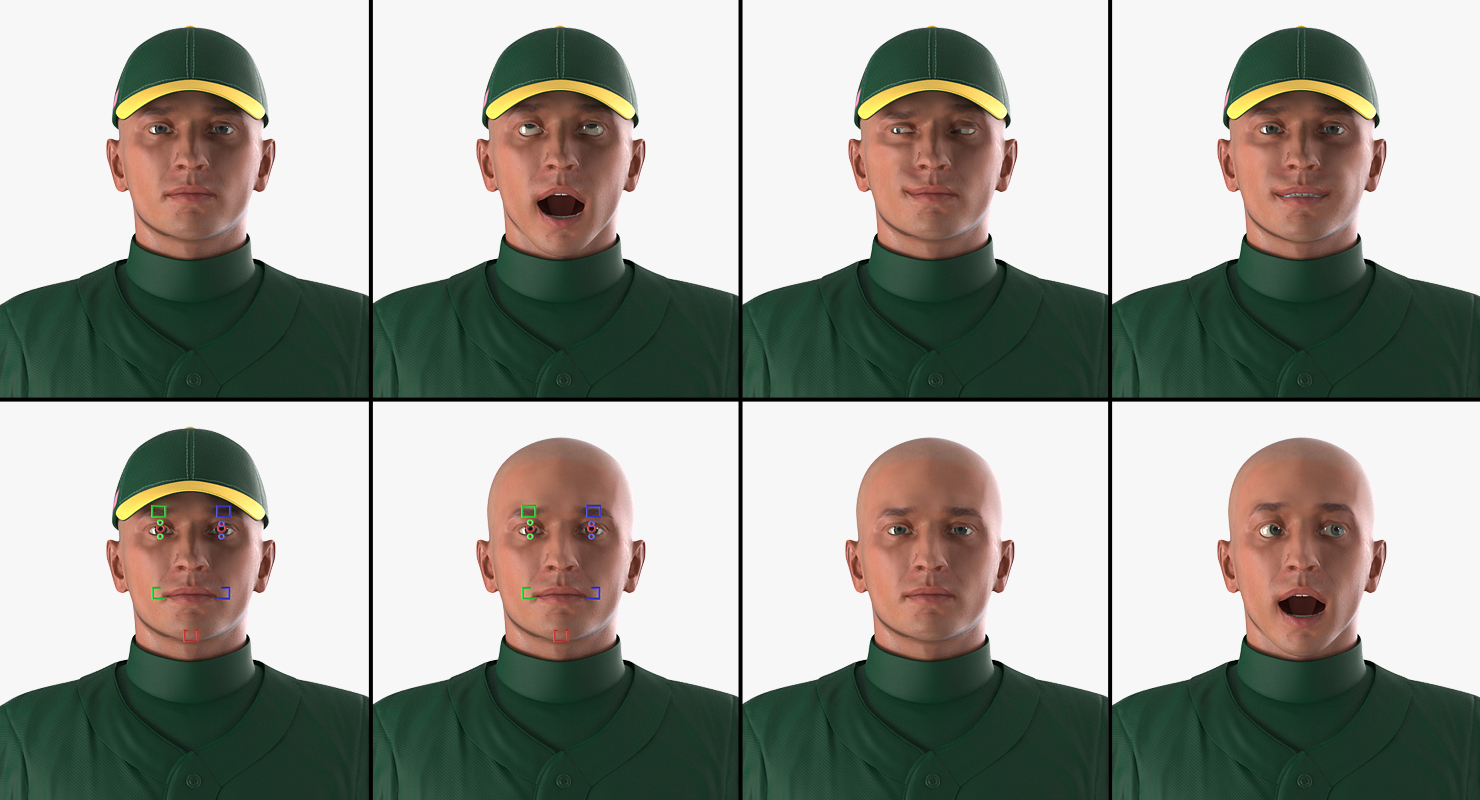 3D model Baseball Player Rigged Generic