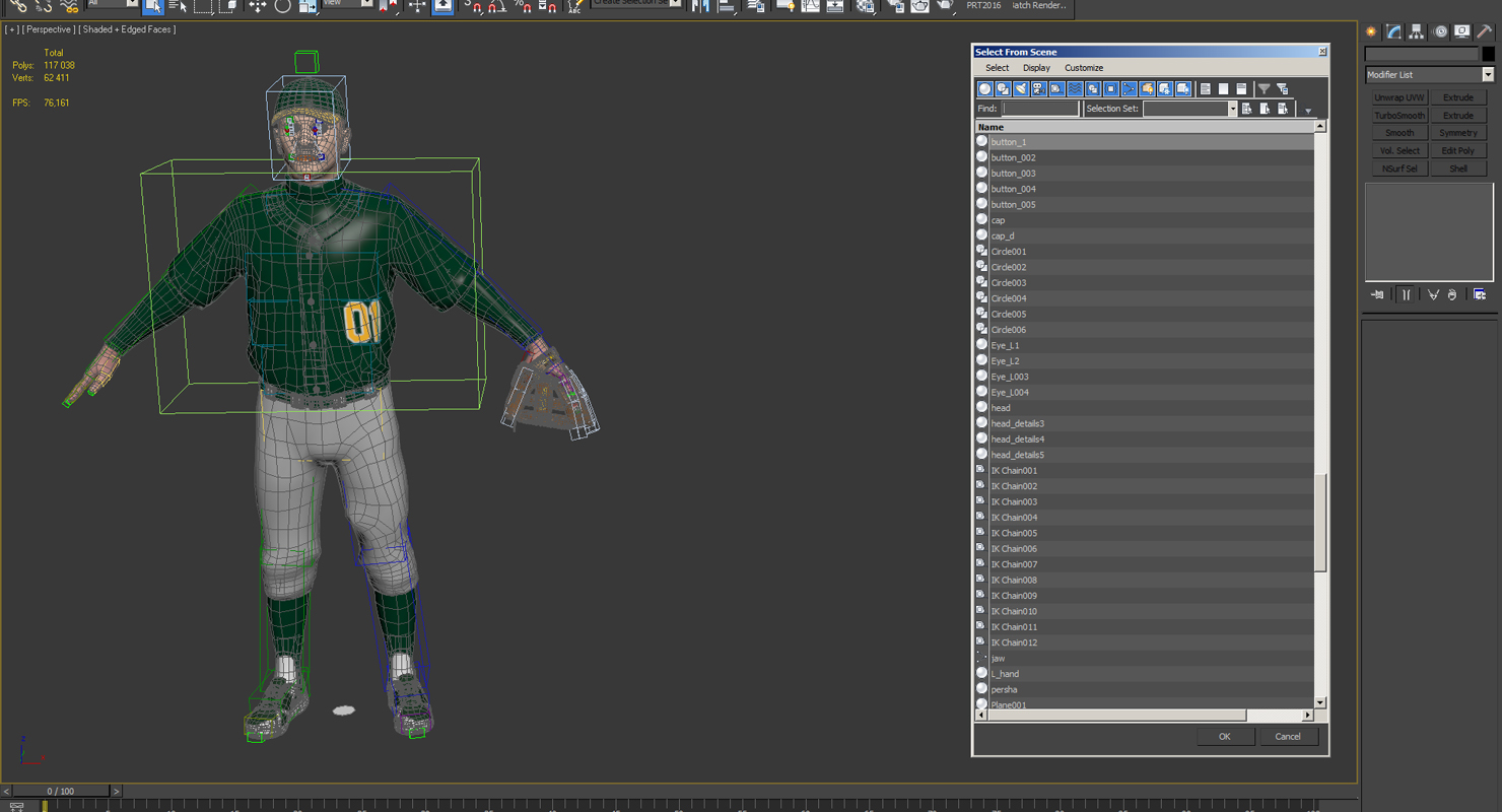 3D model Baseball Player Rigged Generic