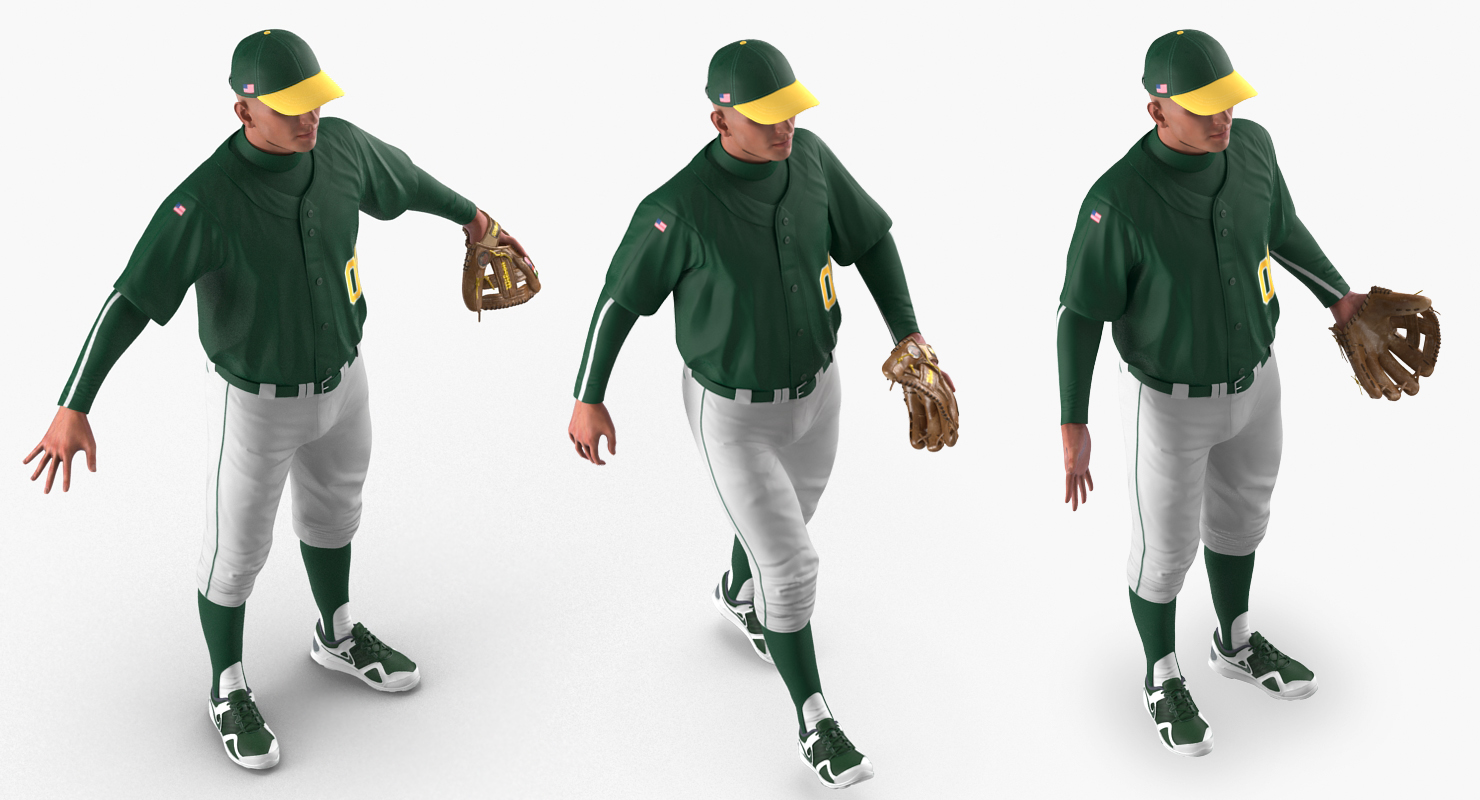 3D model Baseball Player Rigged Generic