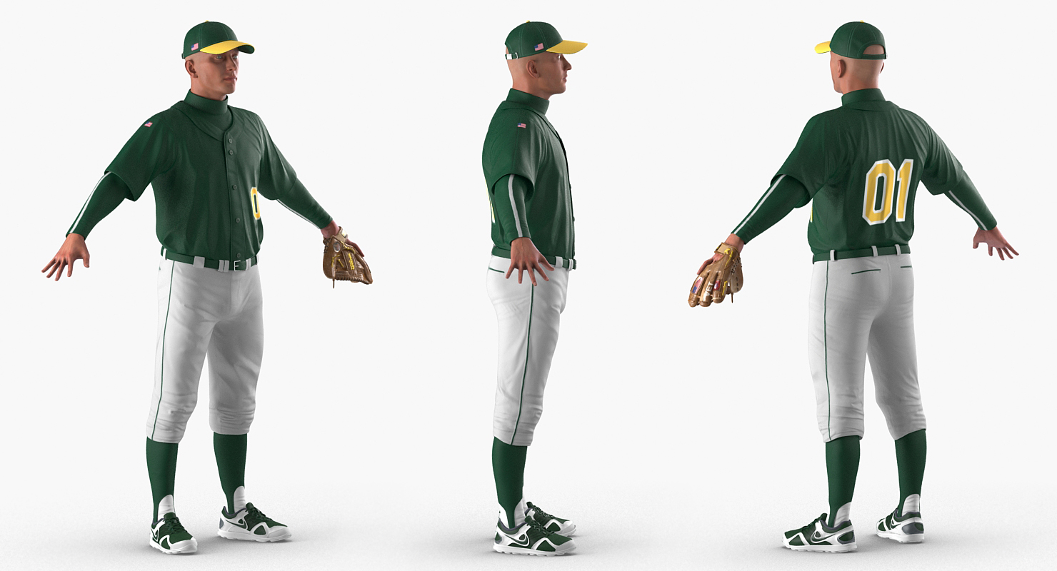3D model Baseball Player Rigged Generic