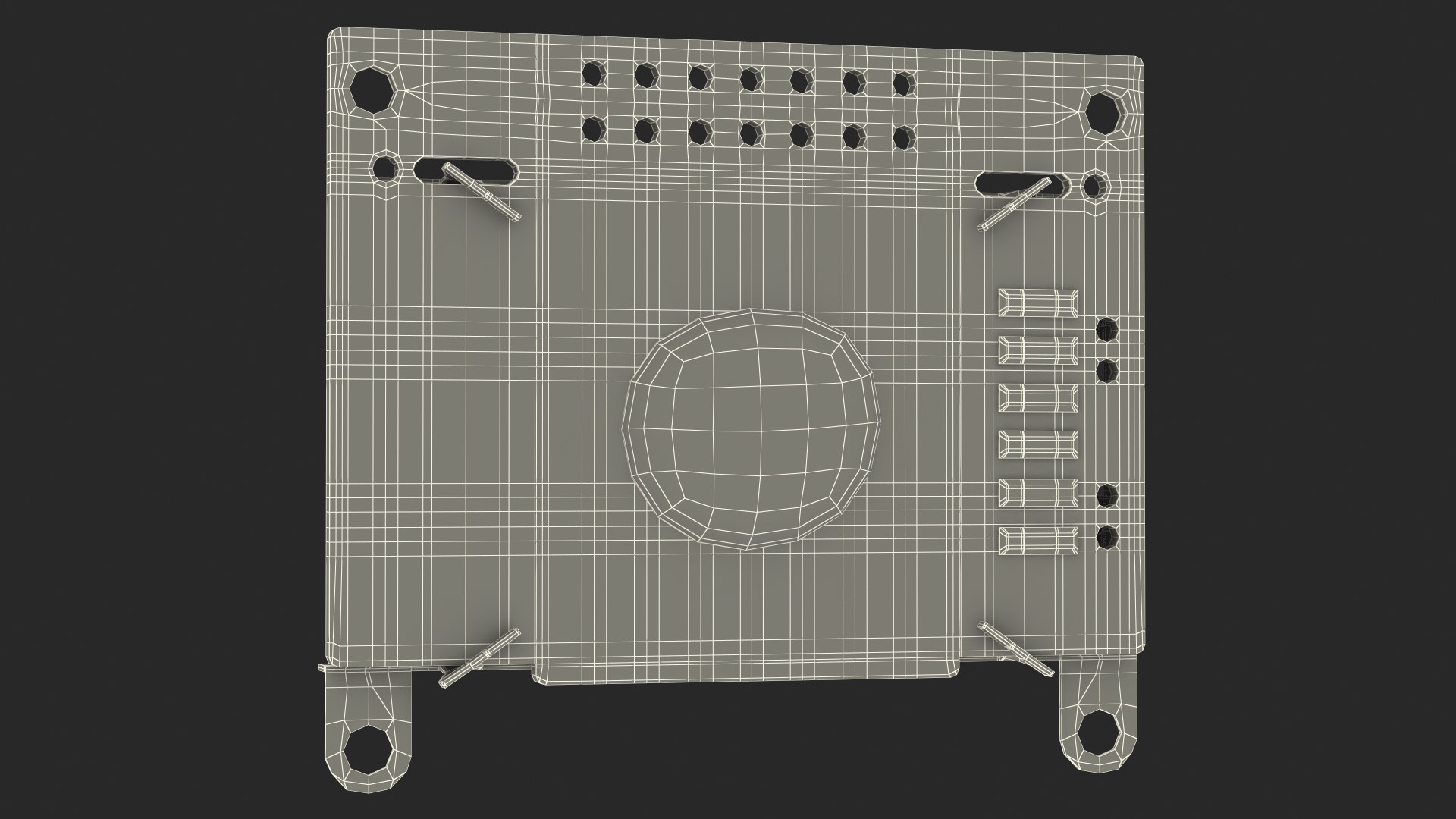 Character LCD Display Blue ON 3D model
