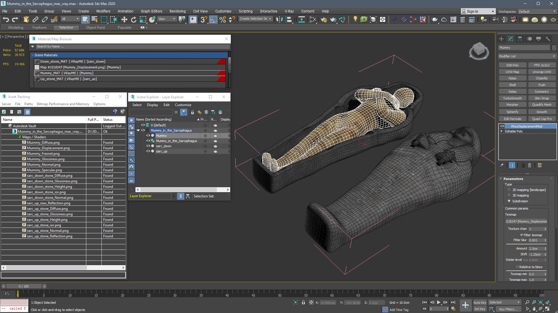 Mummy in the Sarcophagus 3D model