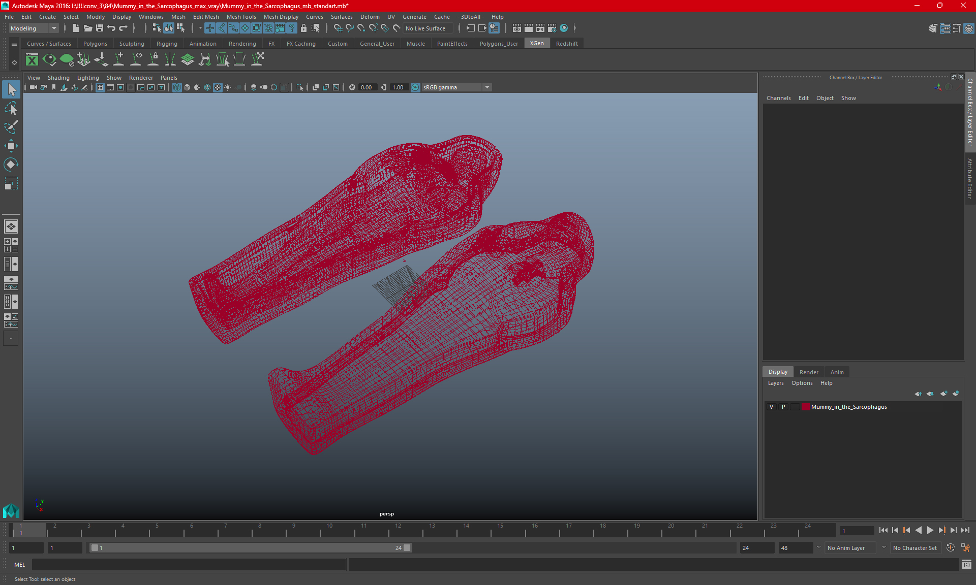 Mummy in the Sarcophagus 3D model