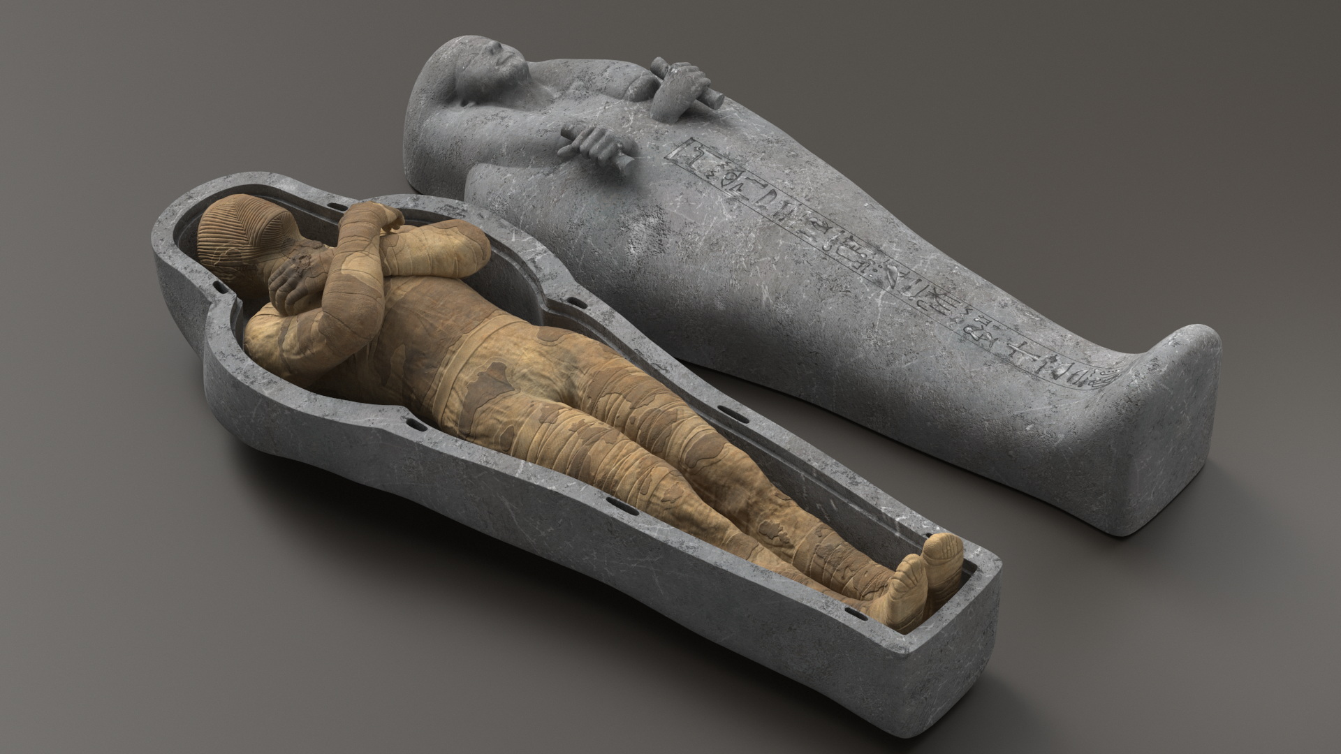 Mummy in the Sarcophagus 3D model