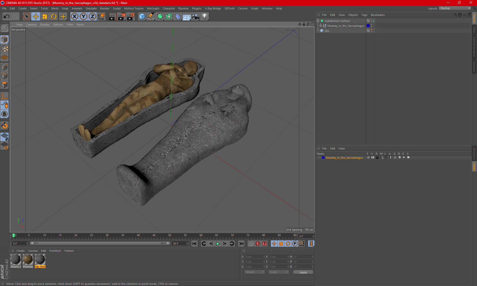 Mummy in the Sarcophagus 3D model
