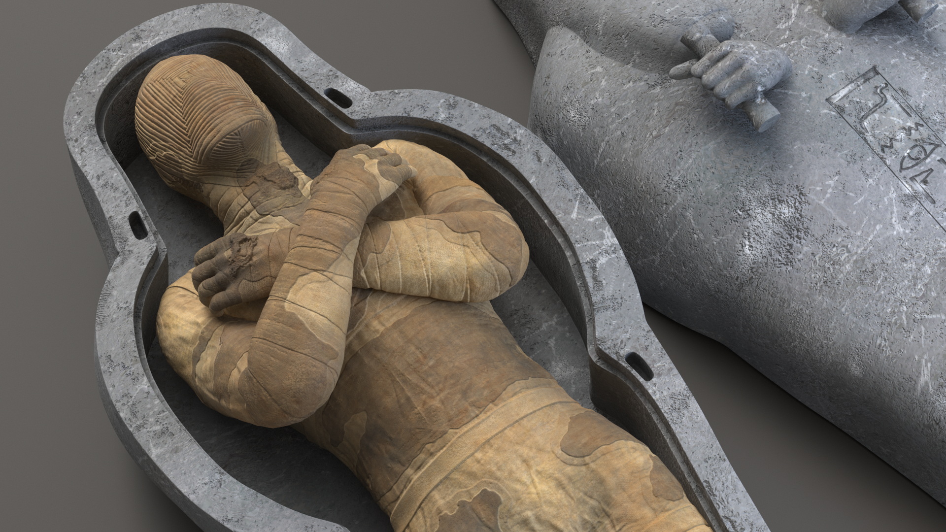 Mummy in the Sarcophagus 3D model