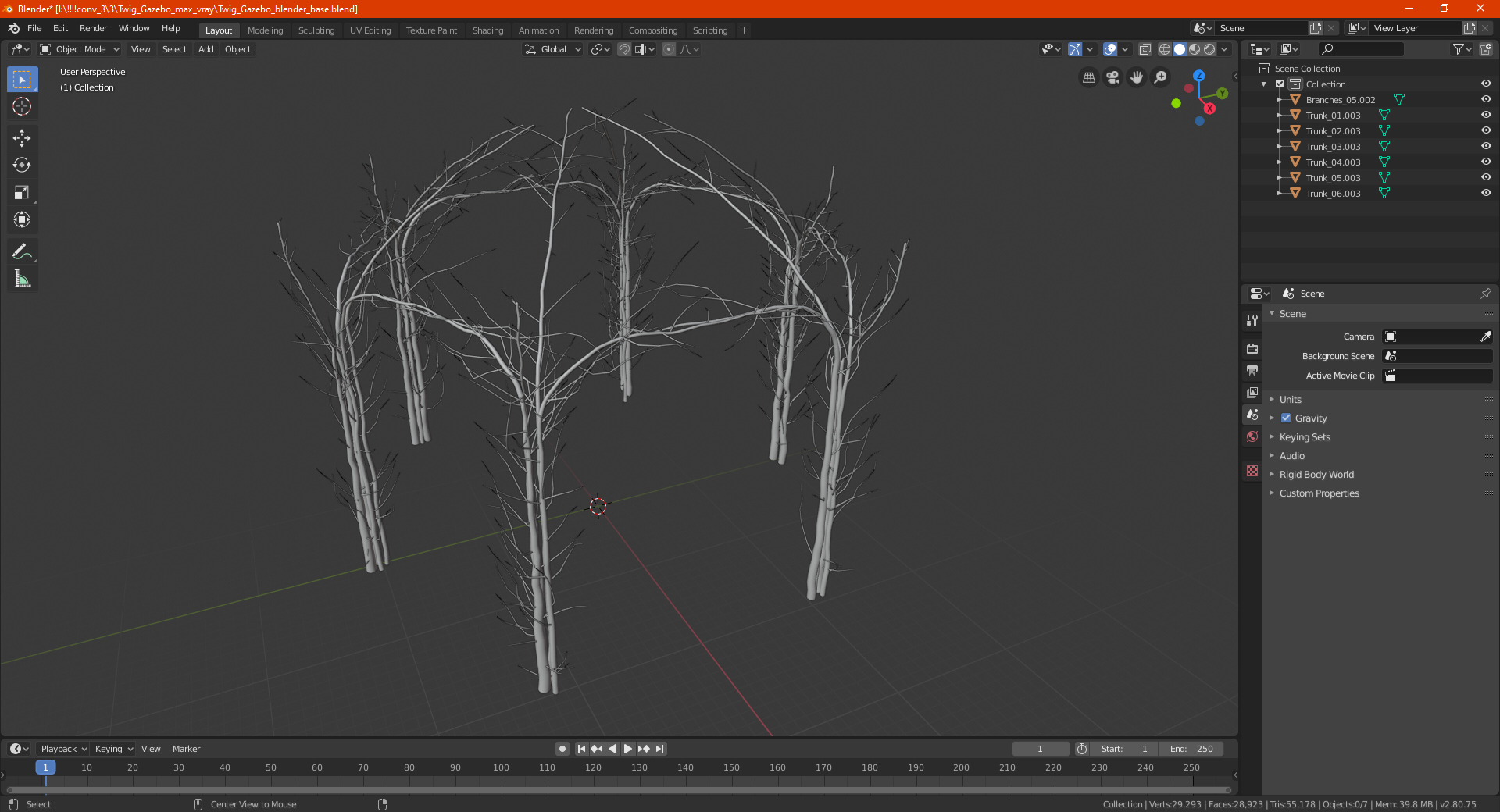 3D Twig Gazebo