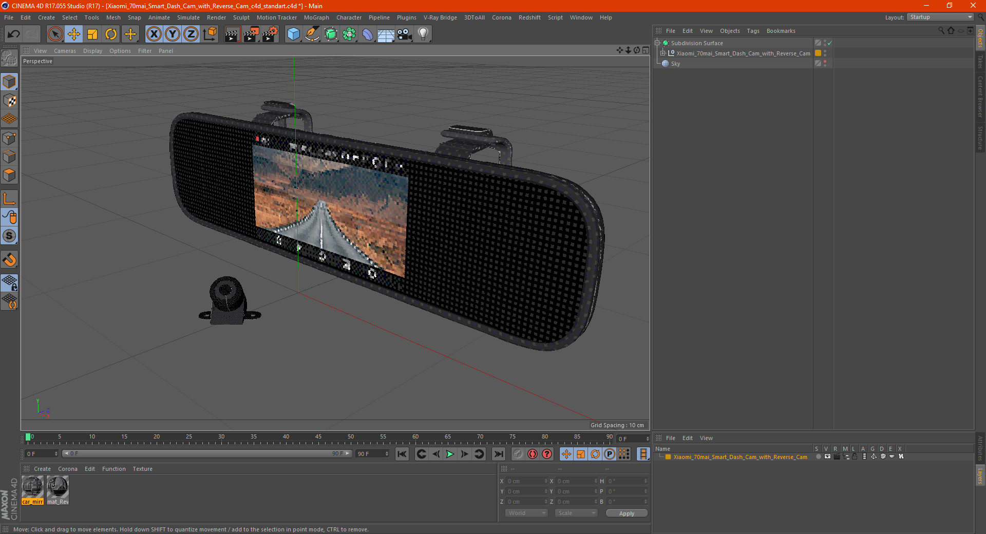 Xiaomi 70mai Smart Dash Cam with Reverse Cam 3D model