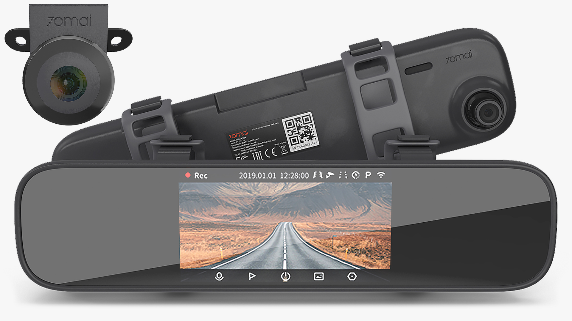 Xiaomi 70mai Smart Dash Cam with Reverse Cam 3D model