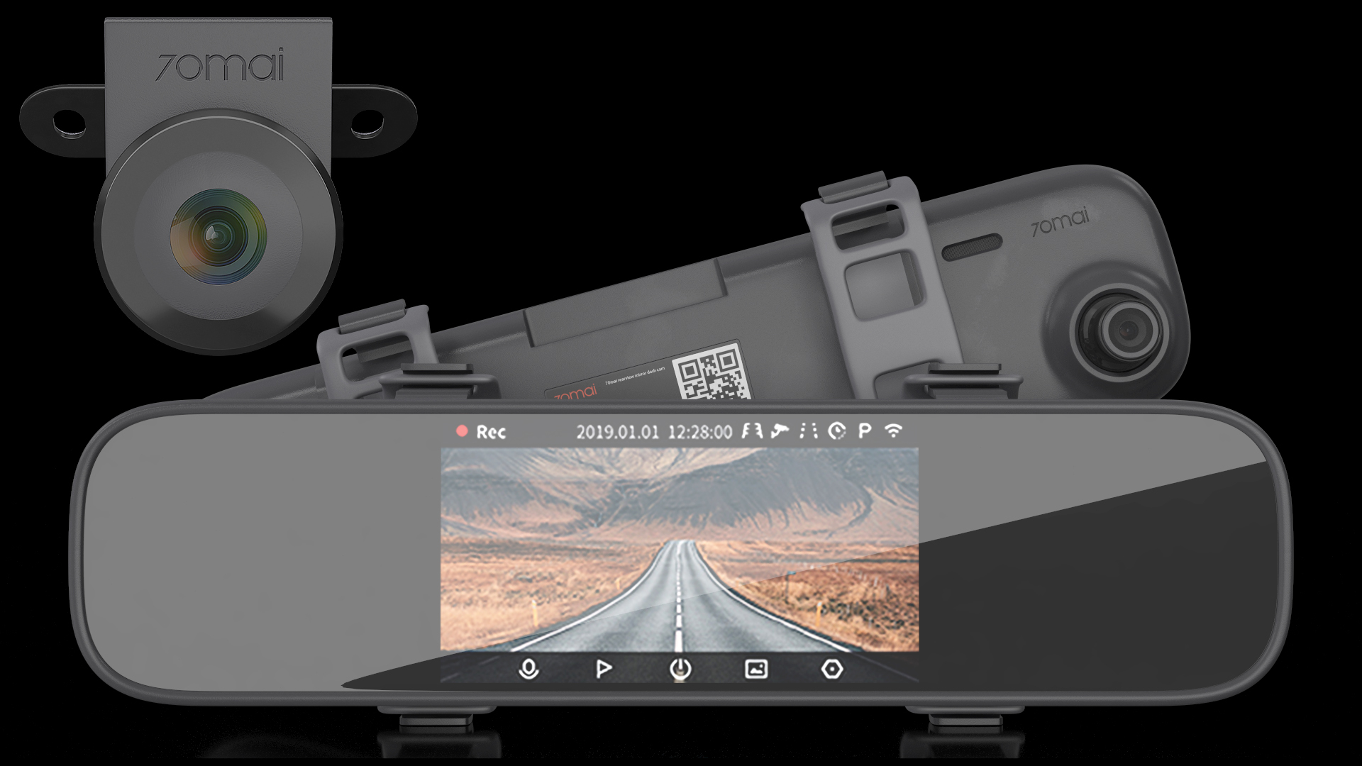 Xiaomi 70mai Smart Dash Cam with Reverse Cam 3D model