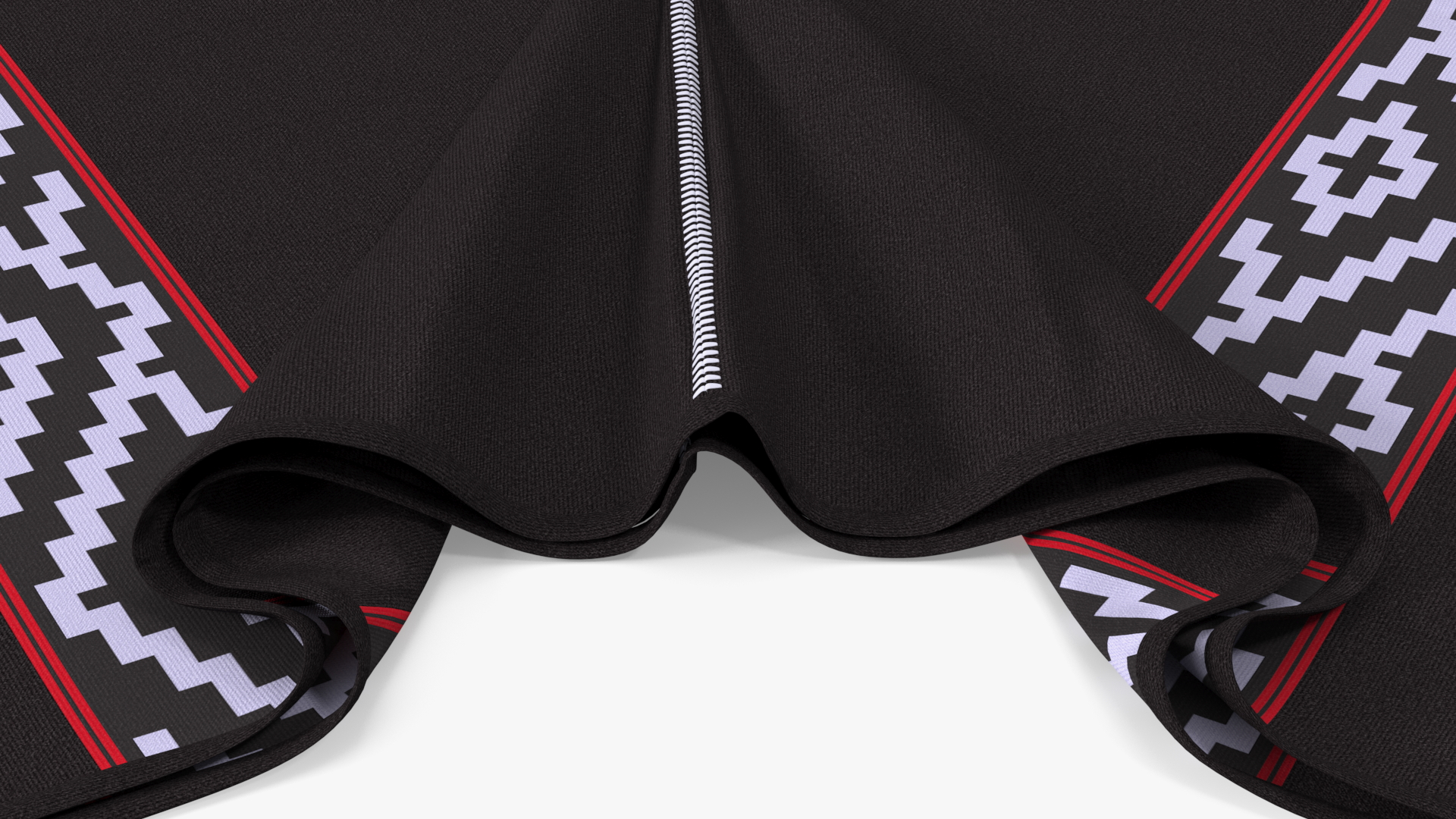 3D model Woolen Black Poncho Lying
