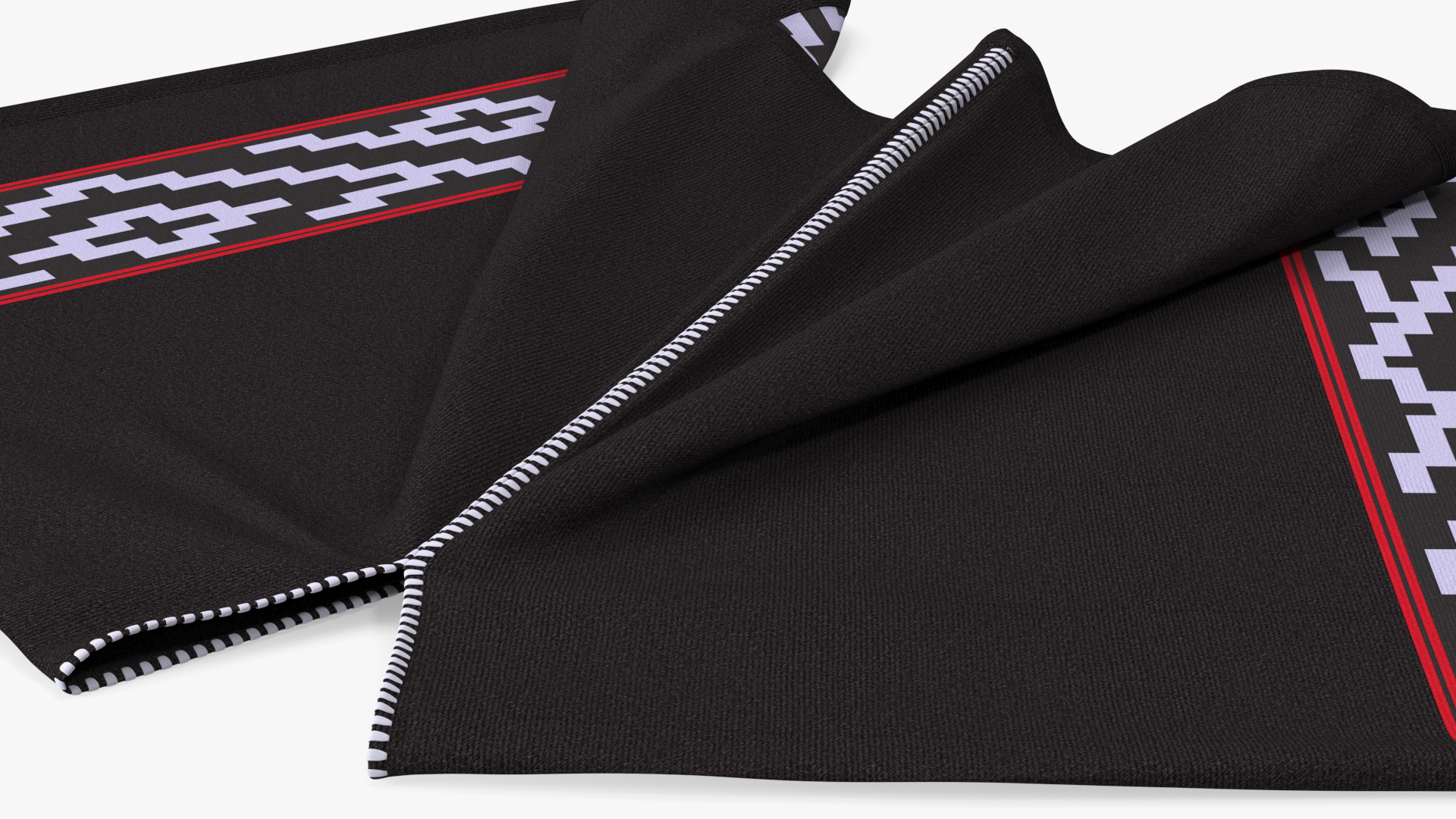 3D model Woolen Black Poncho Lying