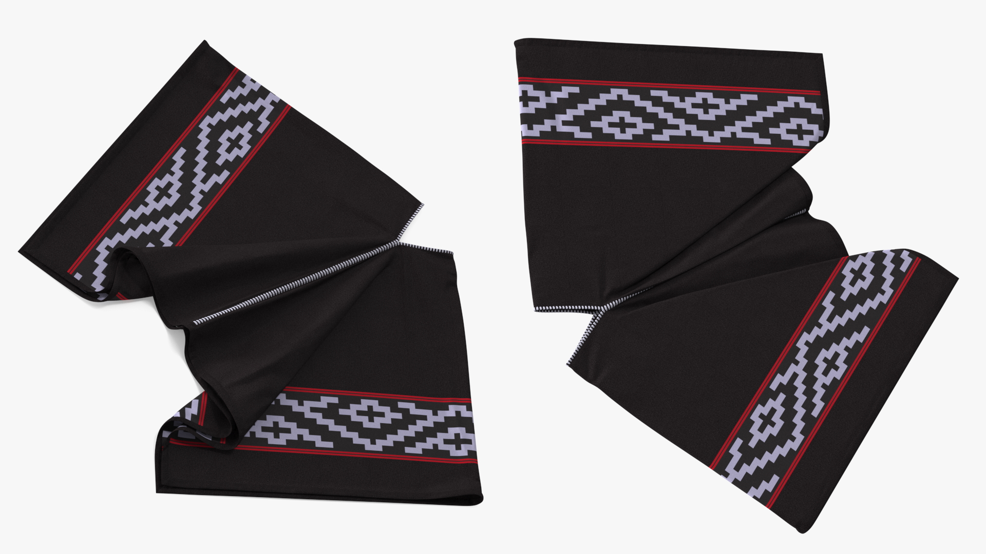 3D model Woolen Black Poncho Lying