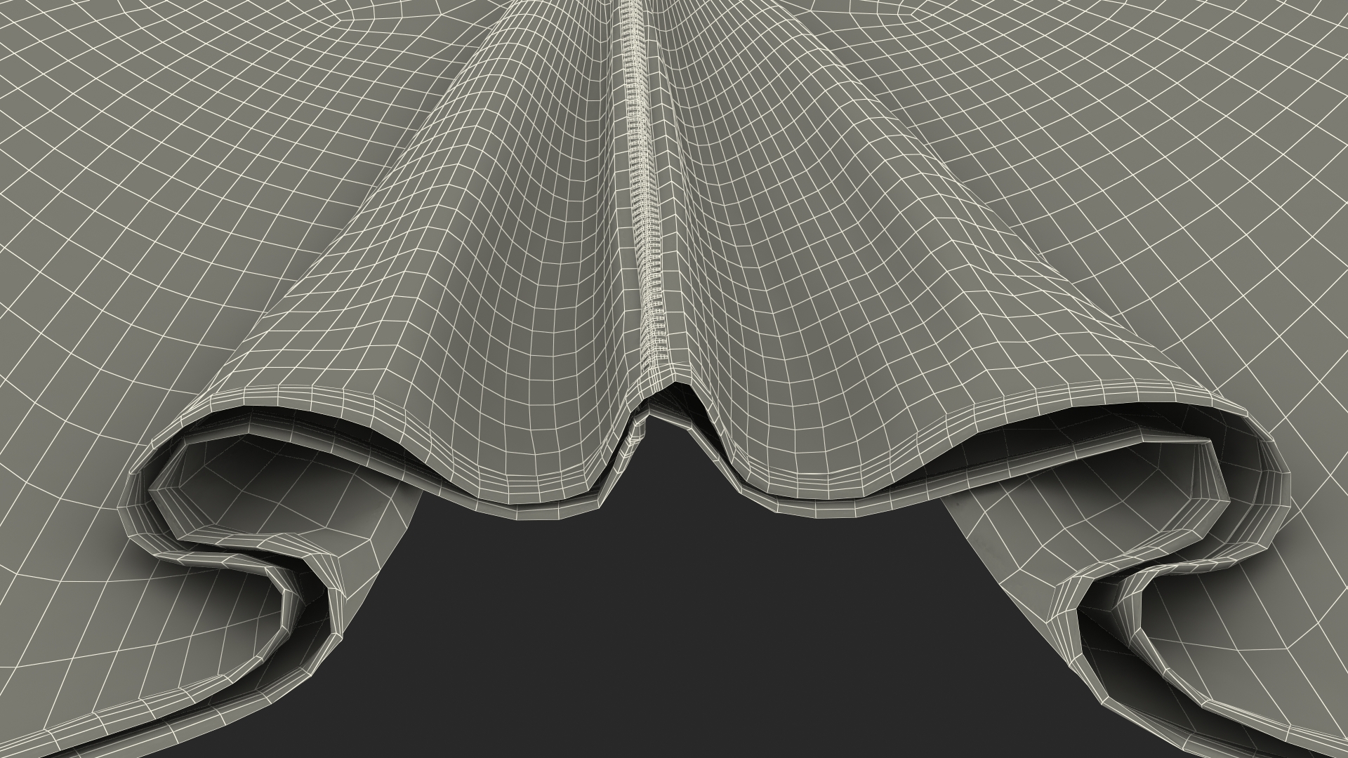 3D model Woolen Black Poncho Lying