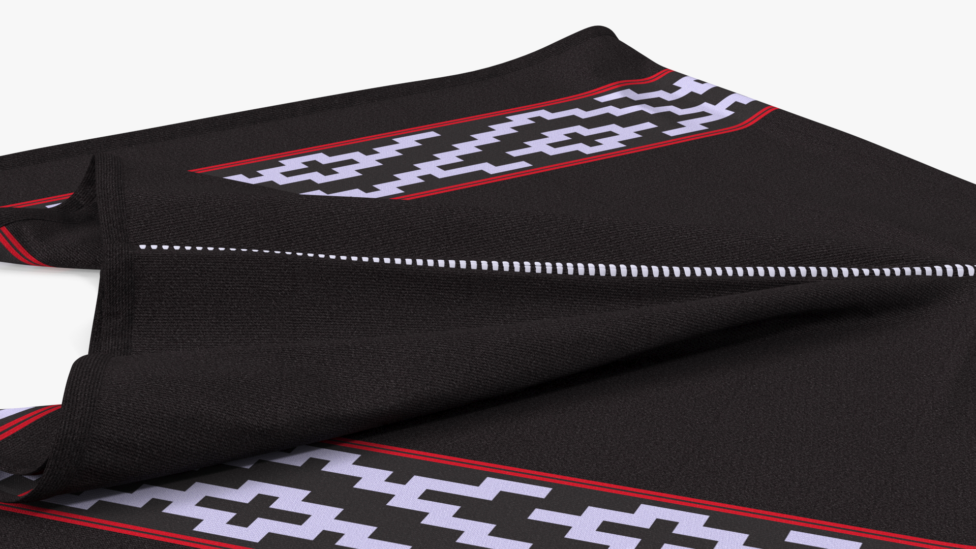 3D model Woolen Black Poncho Lying