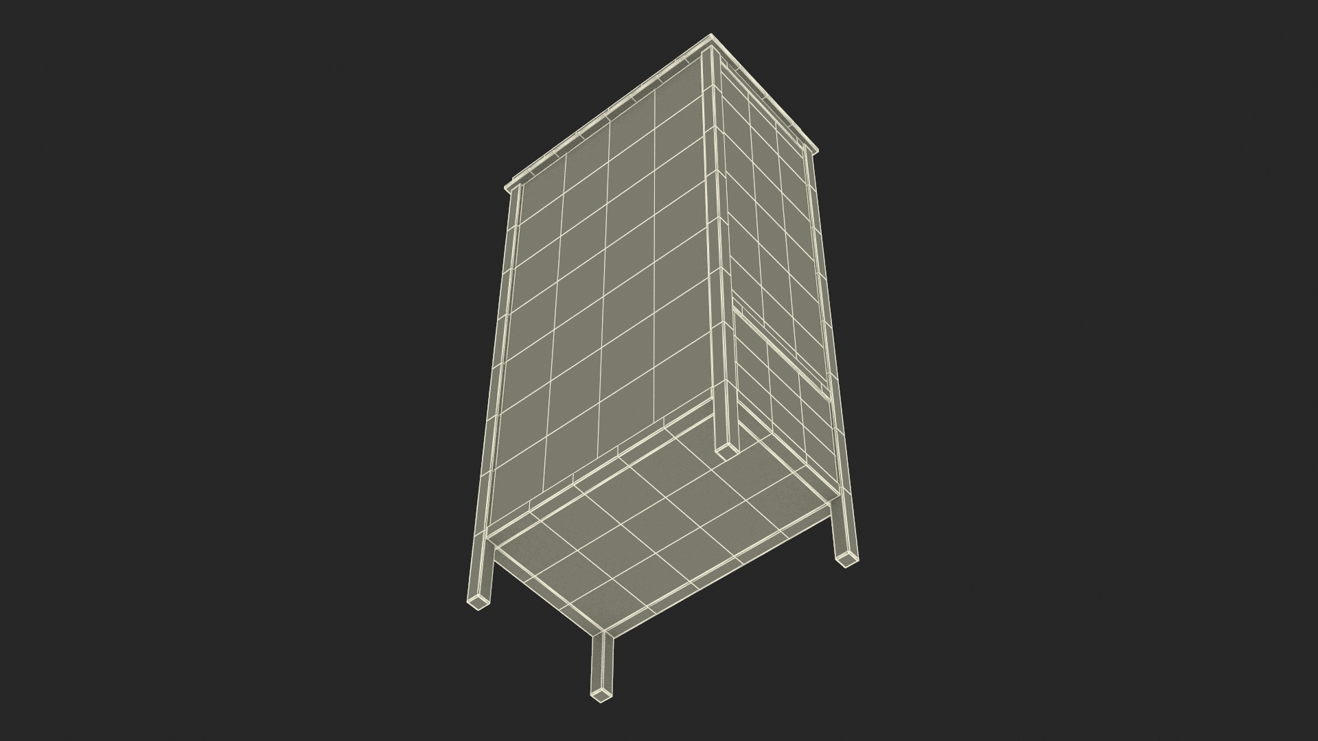 3D model Wardrobe Children for Room IKEA SUNDVIK White