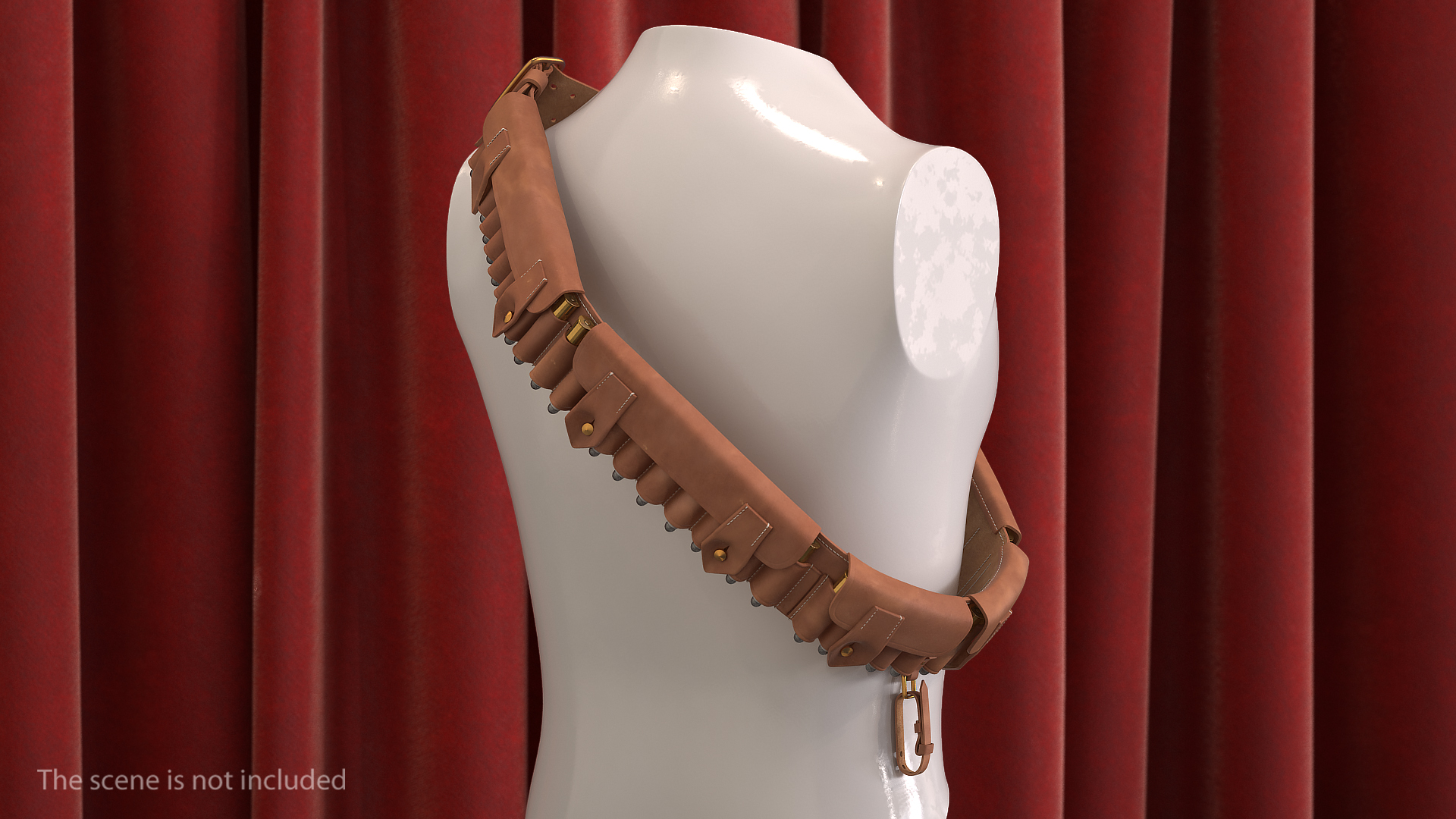 3D Ammunition Leather Bandolier model
