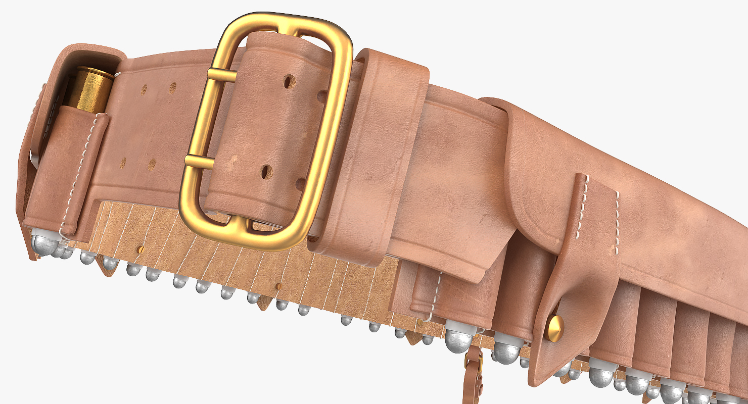 3D Ammunition Leather Bandolier model
