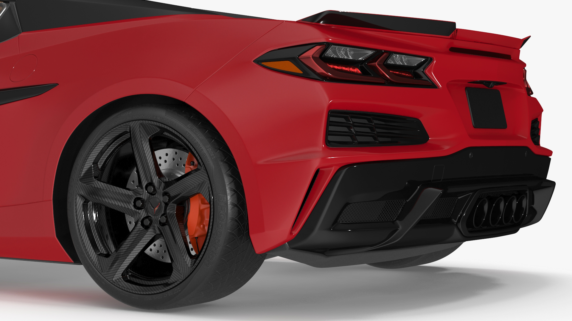 Chevy Corvette Z06 2023 Cabriolet Red 3D