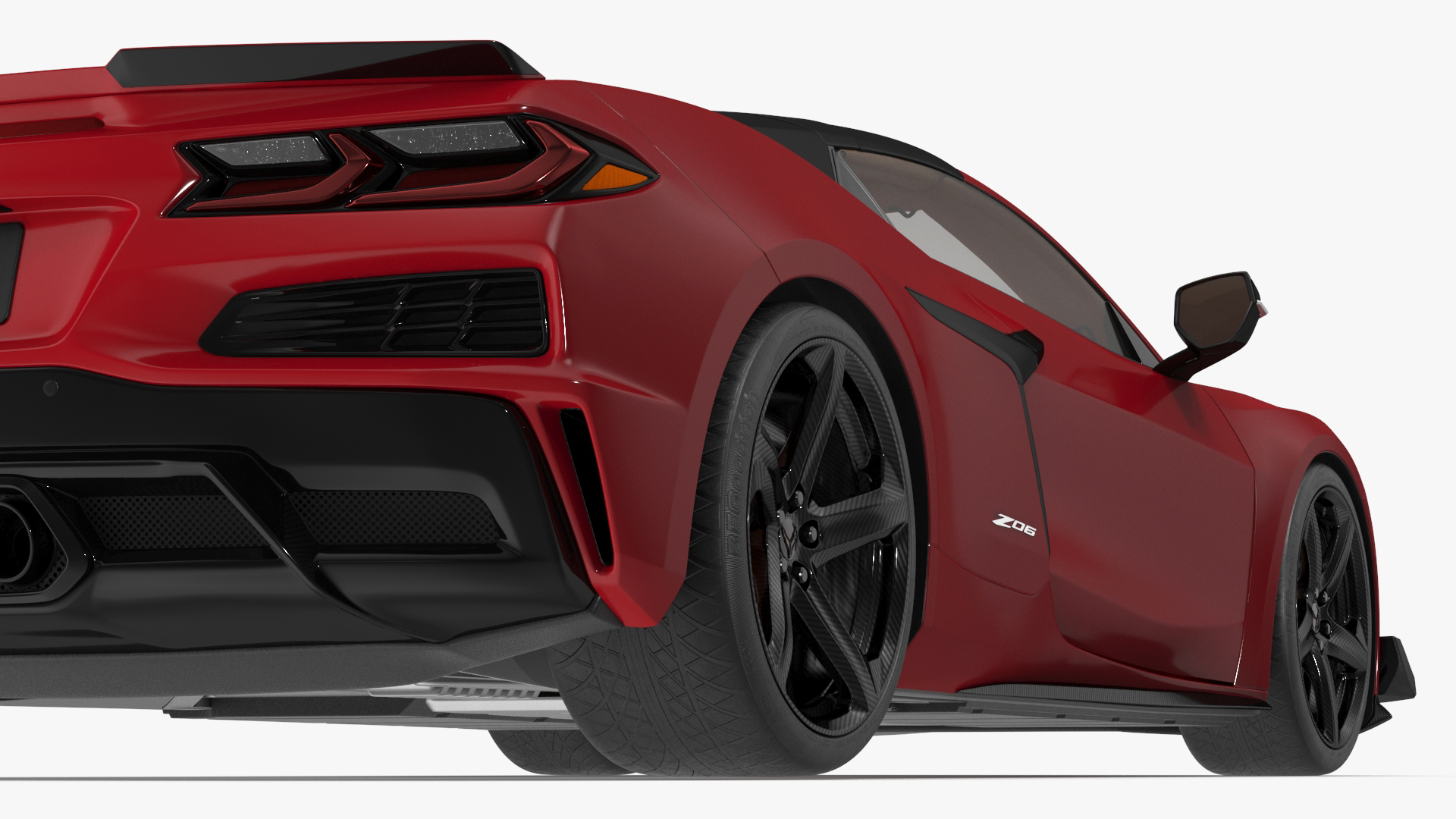 Chevy Corvette Z06 2023 Cabriolet Red 3D