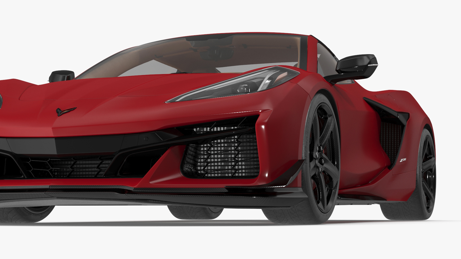 Chevy Corvette Z06 2023 Cabriolet Red 3D