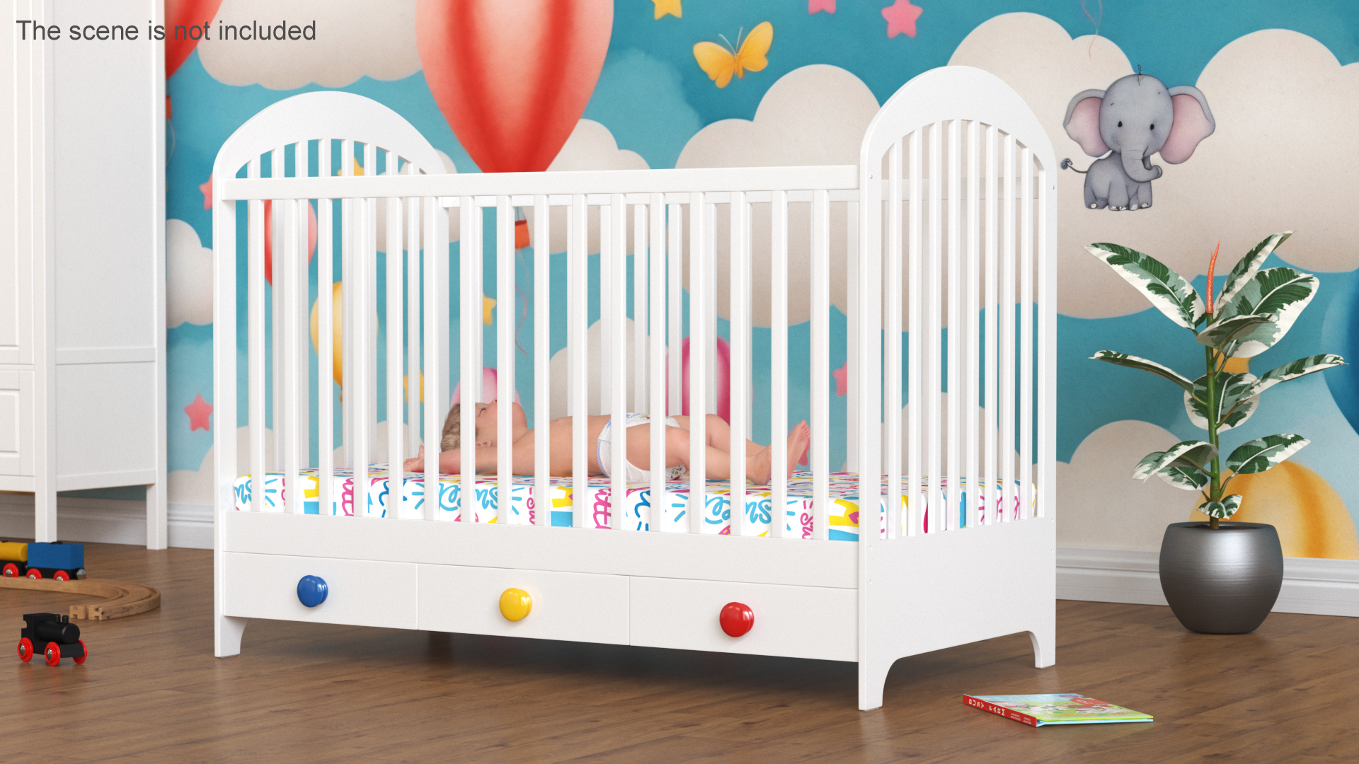 3D model Baby Boy in the Crib