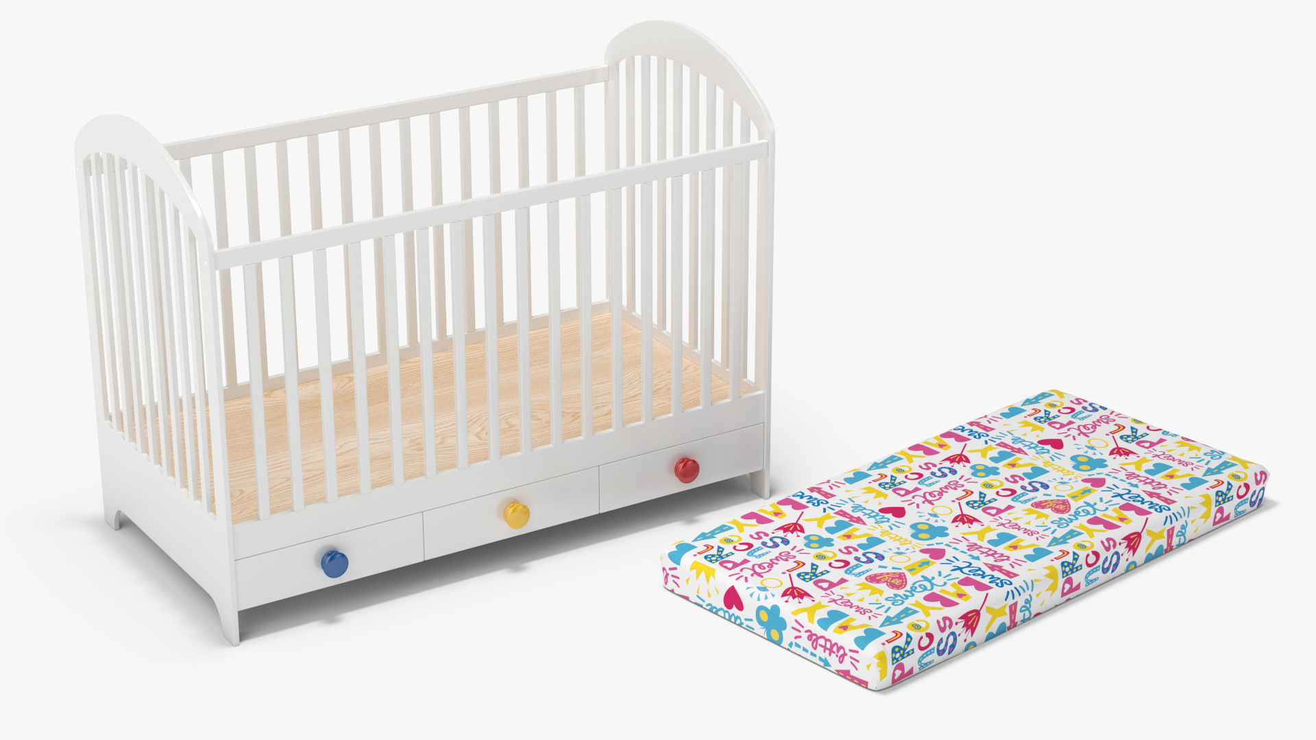 3D model Baby Boy in the Crib